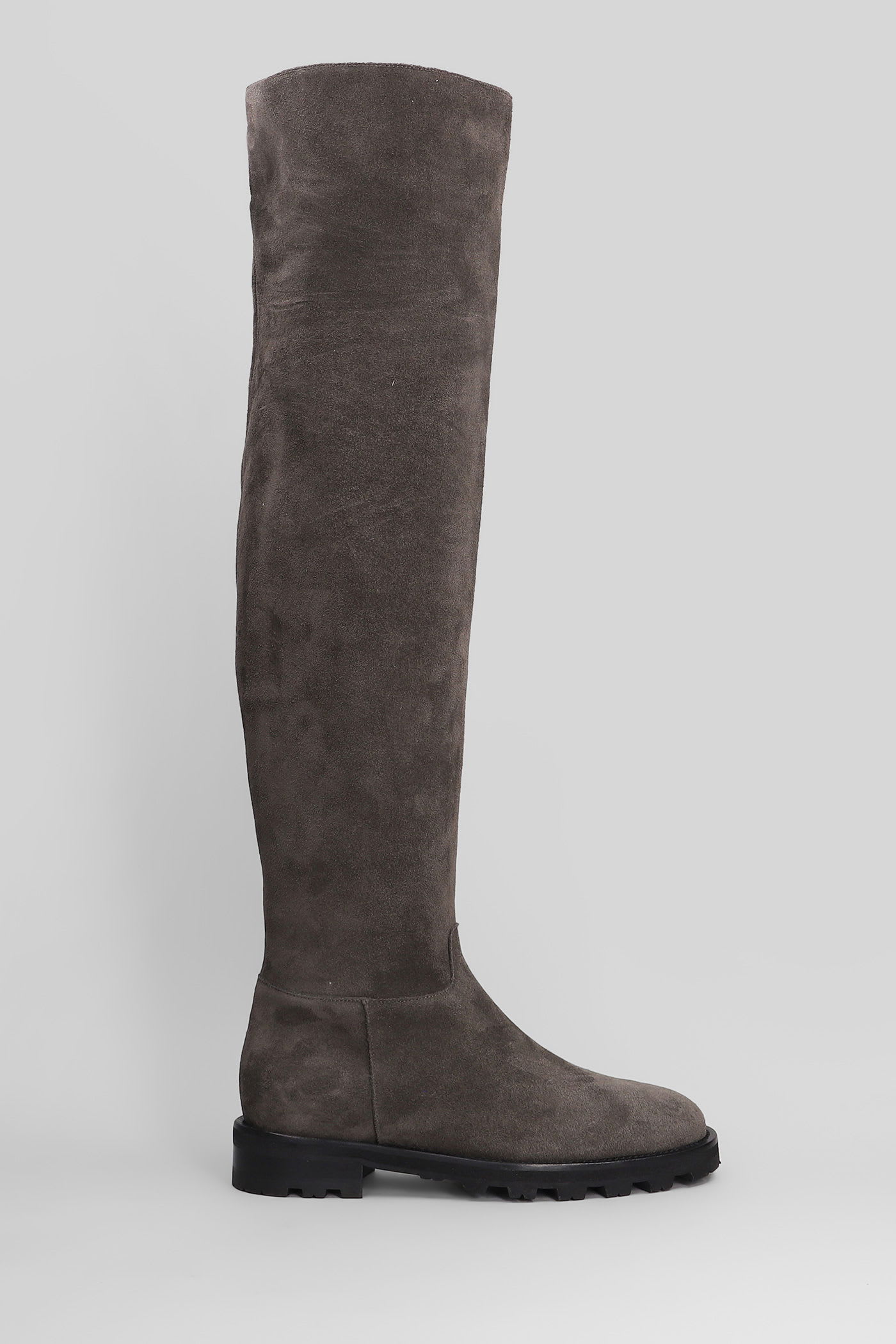 Roberto Festa Luz Low Heels Boots In Dark Brown Suede In Multi
