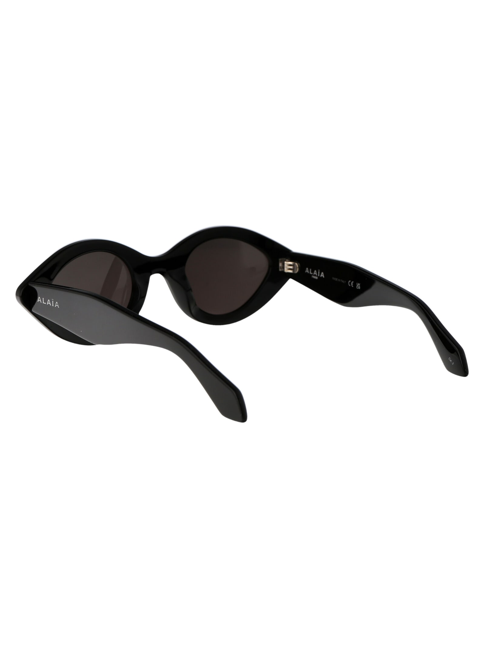 Shop Alaïa Aa0069s Sunglasses In 001 Black Black Grey