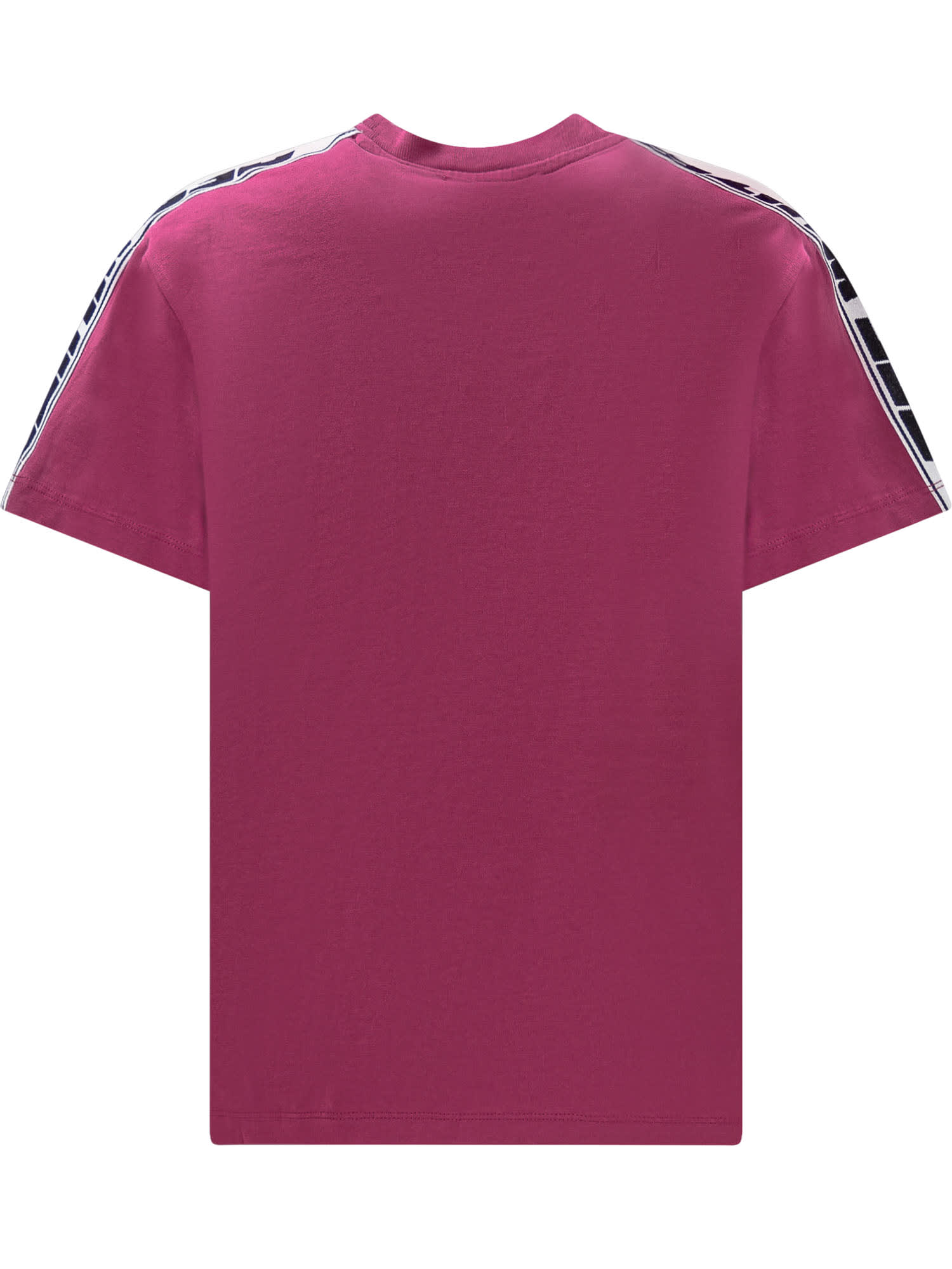 Shop Off-white T-shirt With Logo In Burgundy