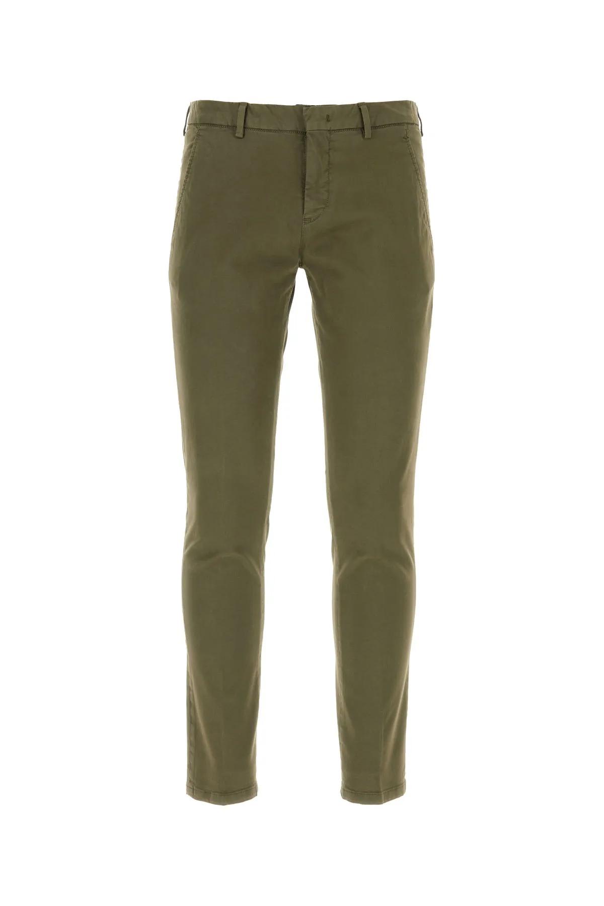 Pt01 Olive Green Stretch Cotton Pant
