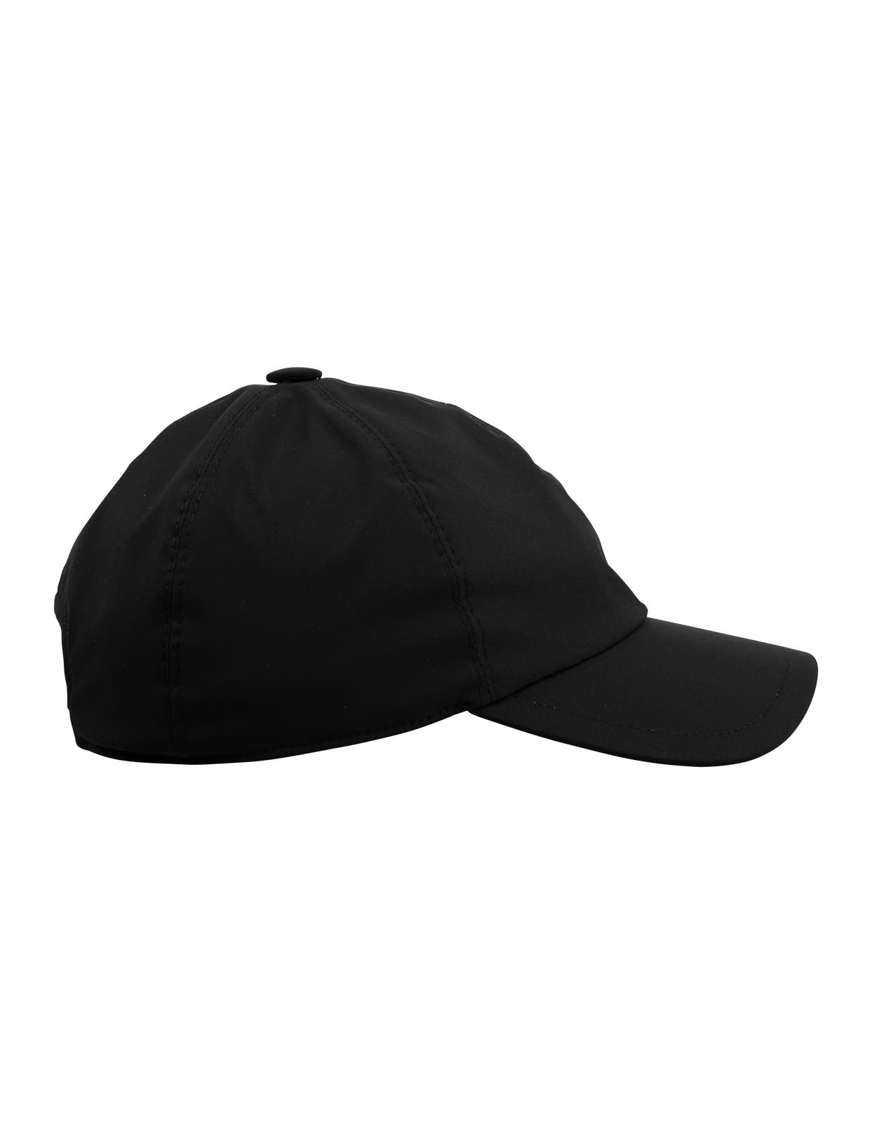 Shop Fedeli Man Black Technical Fabric Baseball Hat