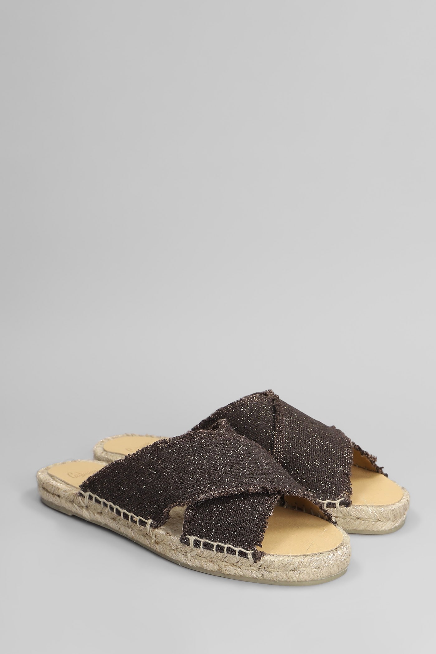 CASTAñER PALMERA-032 FLATS IN BROWN CANVAS