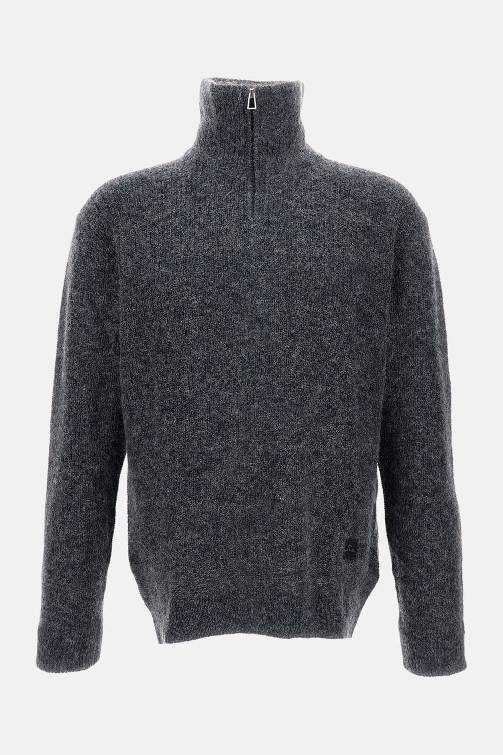 Paul Smith Mens Sweater Zip Neck In Gray