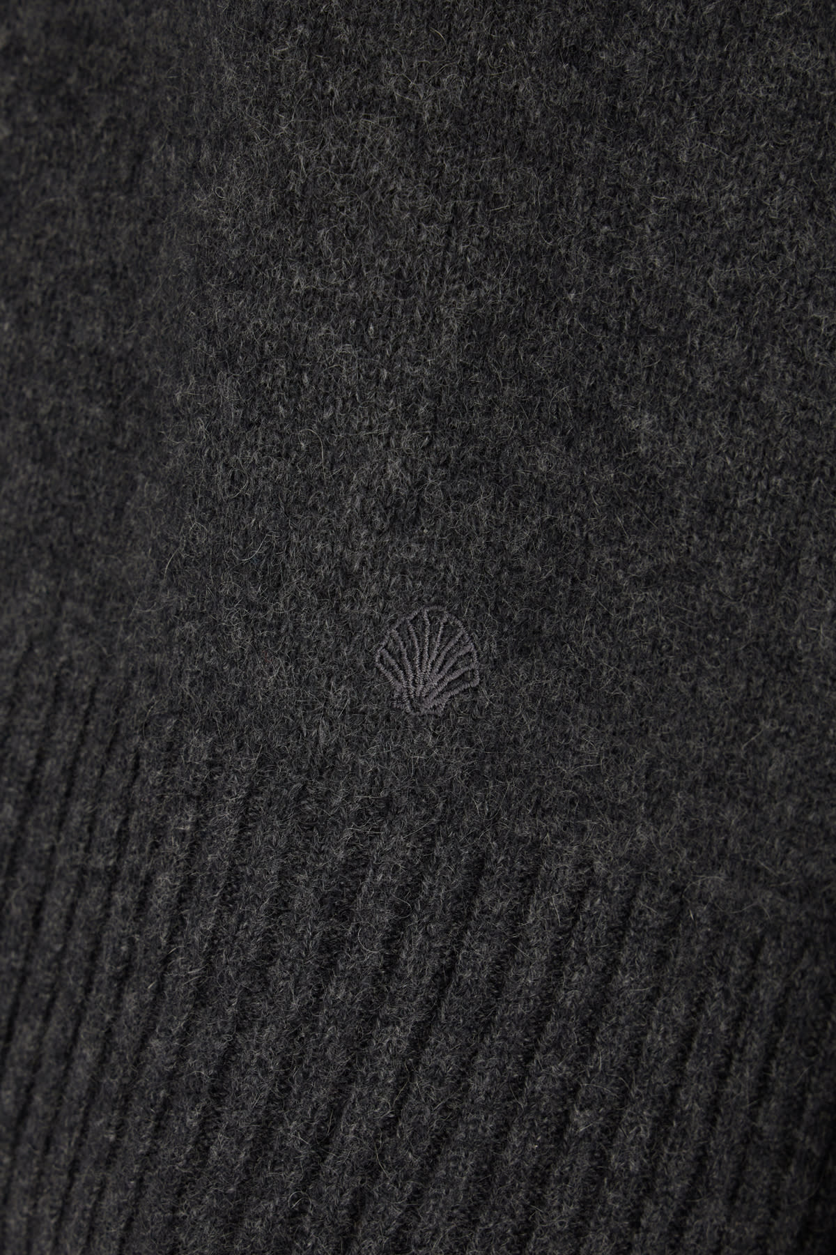 LOULOU STUDIO CHARCOAL CASHMERE BALTRA SWEATER