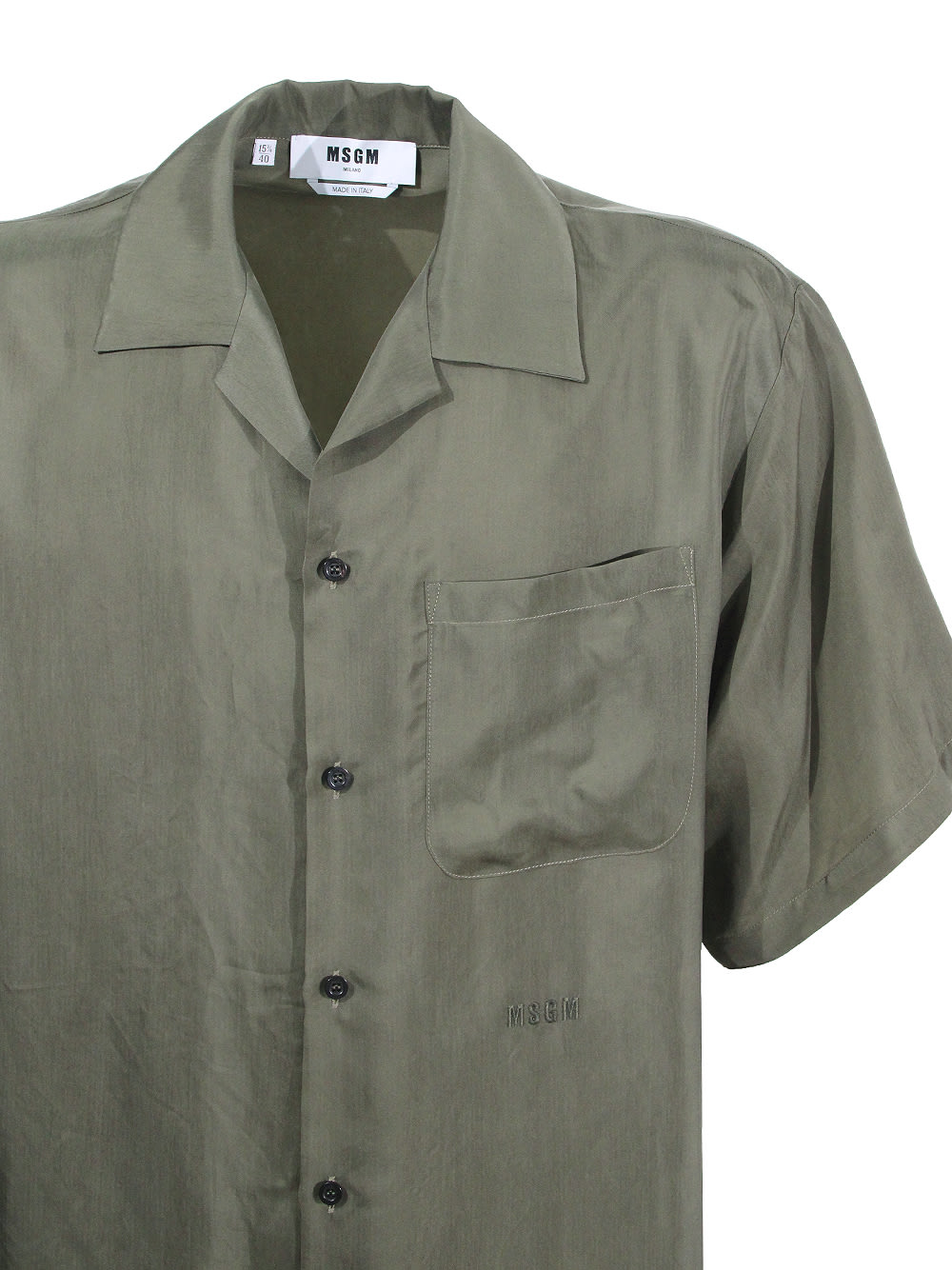 Msgm Shirt With Logo In Green