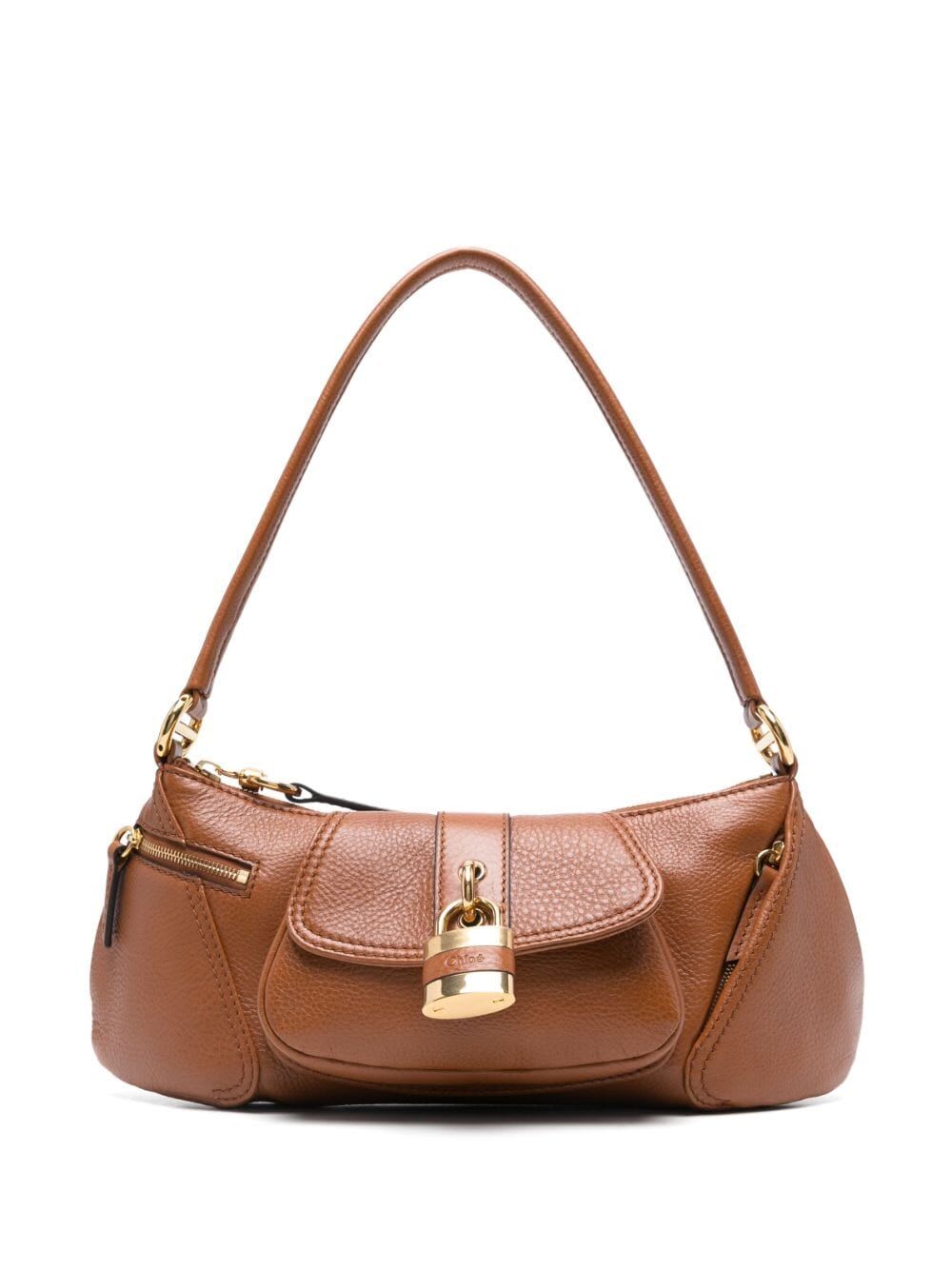 Shop Chloé The 99 Shoulder Bag In M Clay Brown