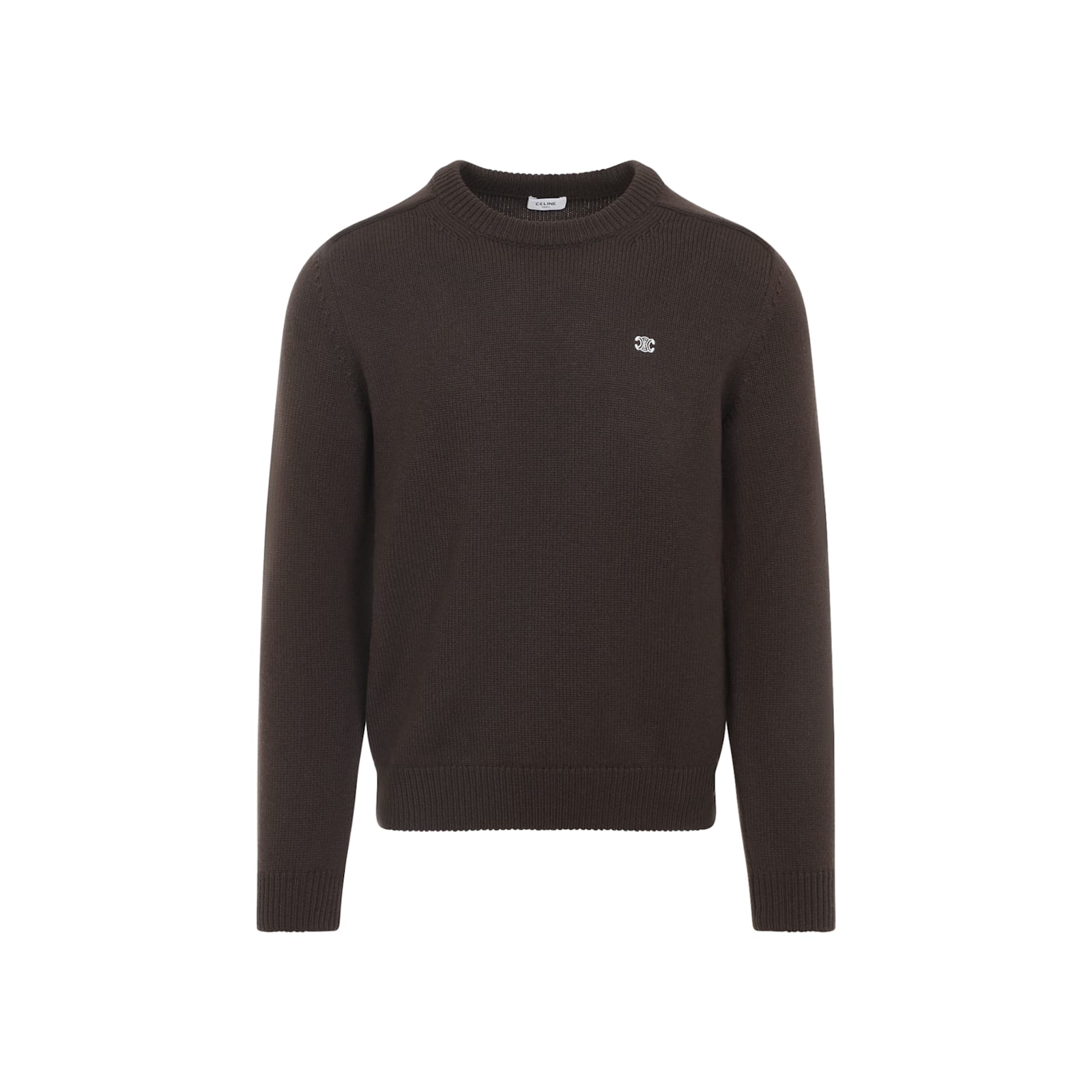 Celine Crewneck Sweater In Brown