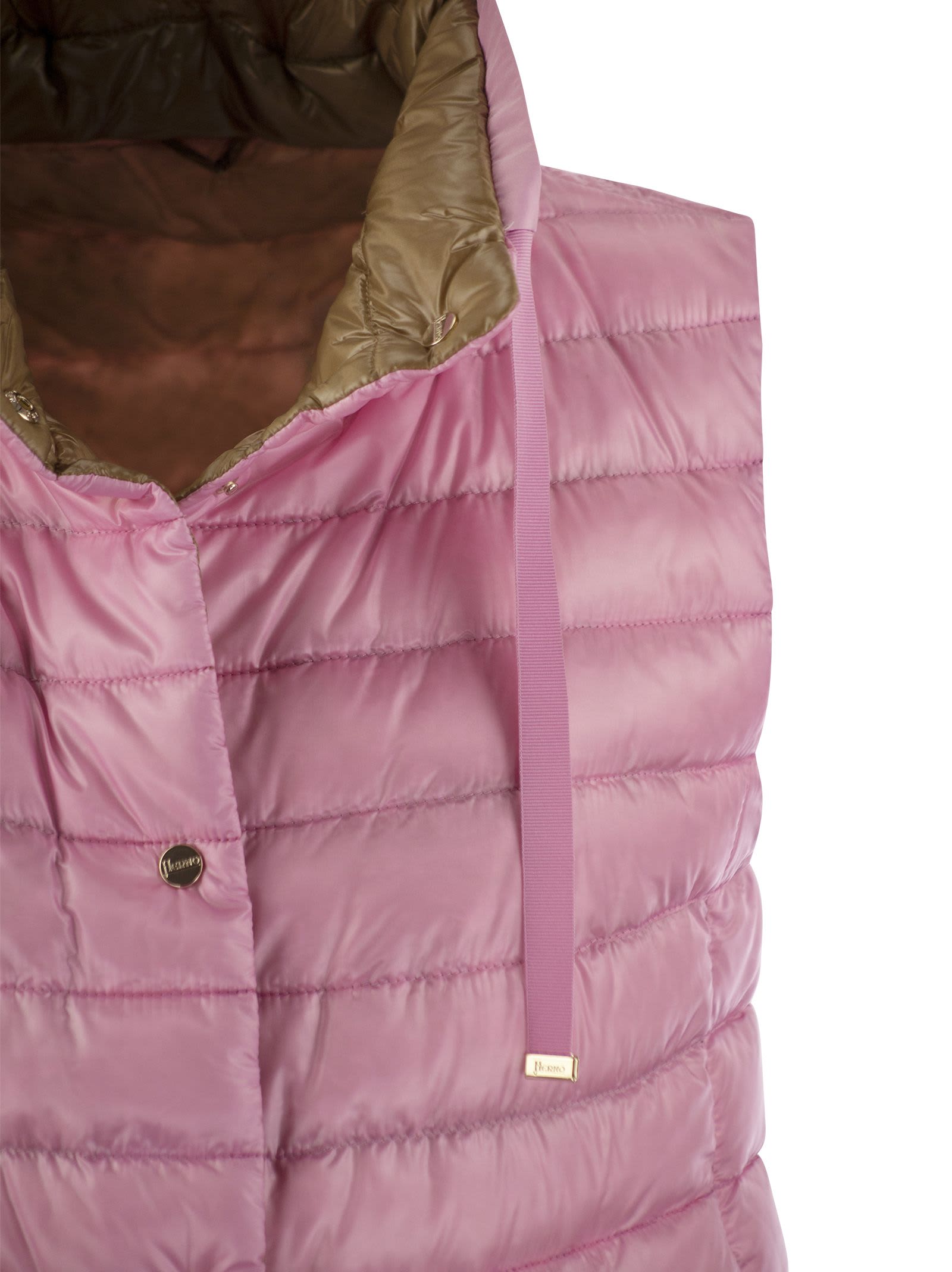 Shop Herno Reversible Ultralight Nylon Sleeve In Pink