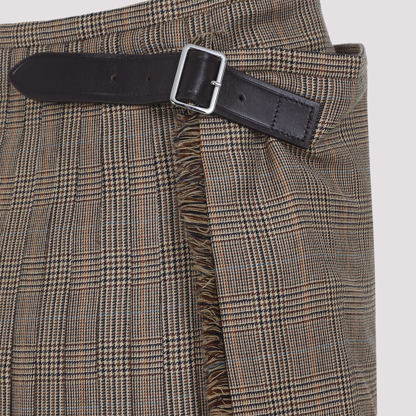 Phoebe Philo Kilt Midi Skirt In Gray