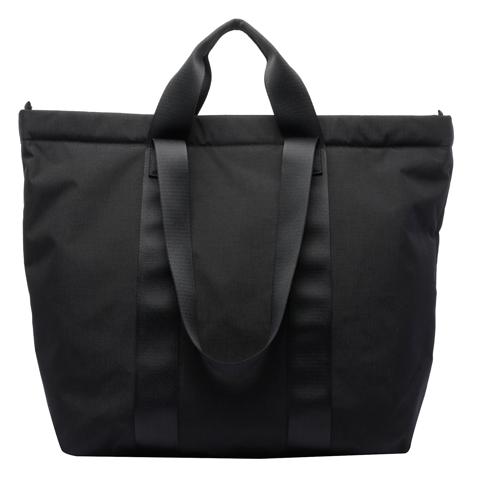 Y-3 Spacious Tote Bag With Leather Straps And Embossed Logo In Black
