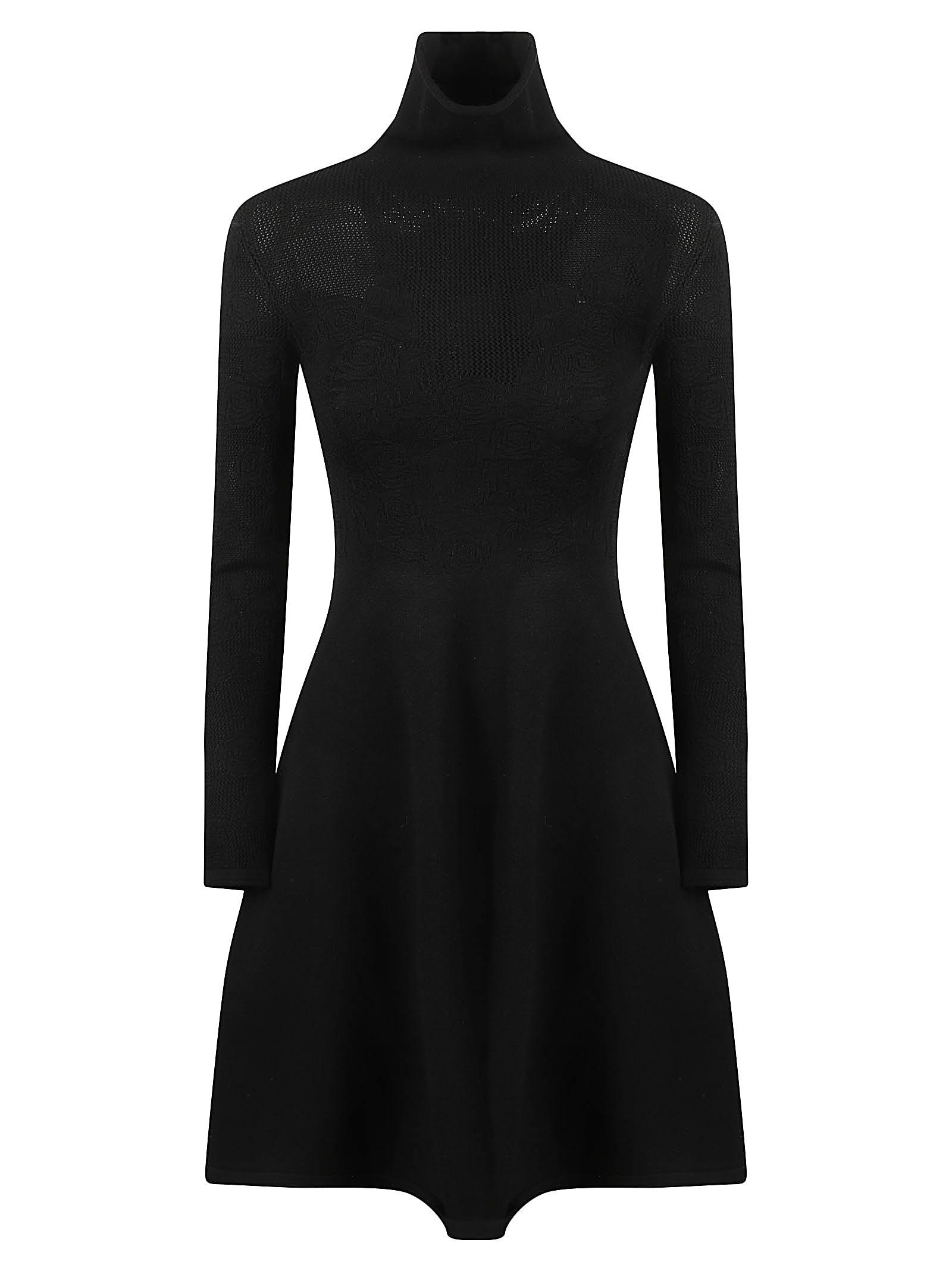 Blugirl High Neck Dress In Black