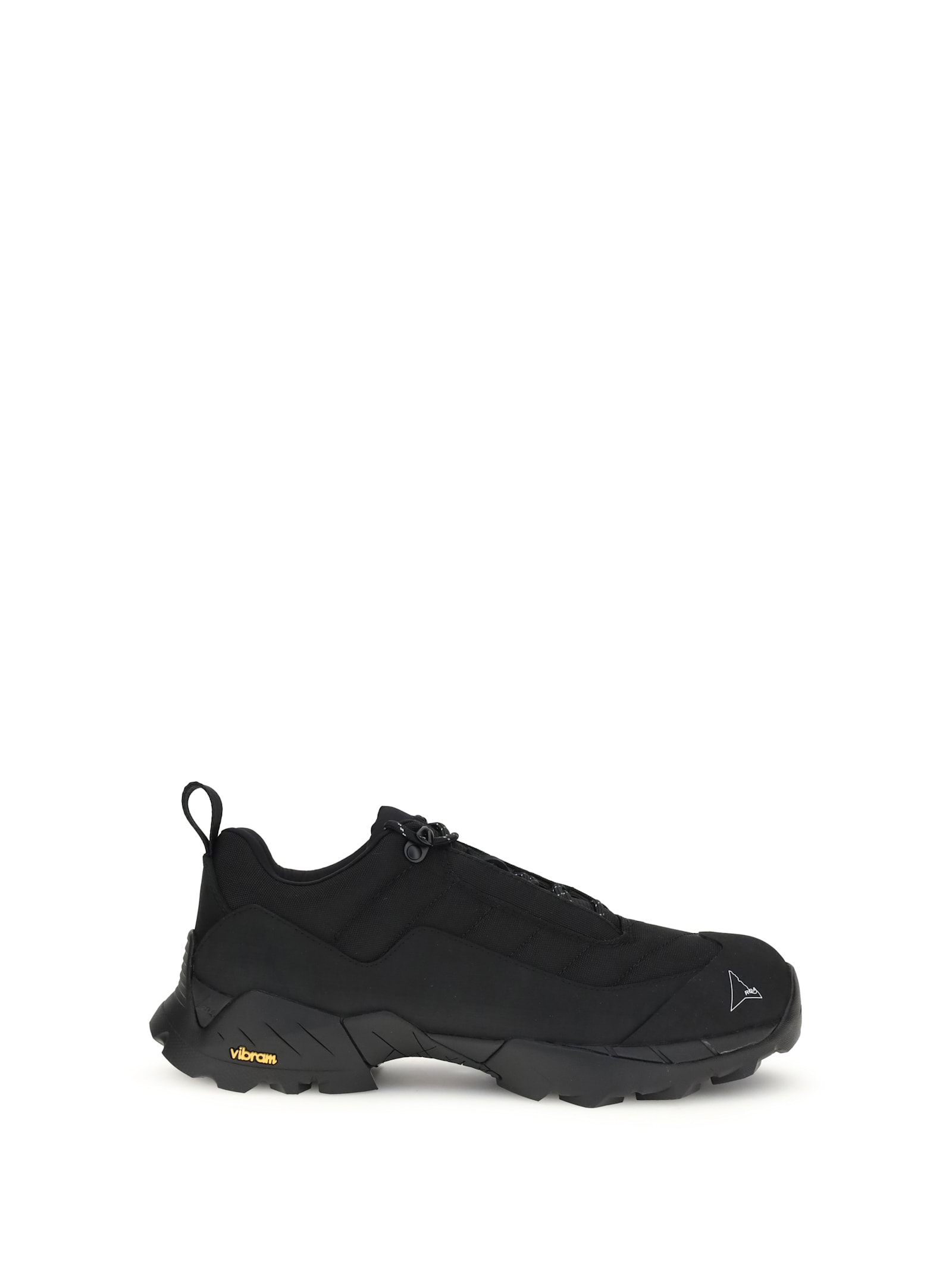 Roa Katharina Light Rubber And Leather-trimmed Ripstop Sneakers In Black