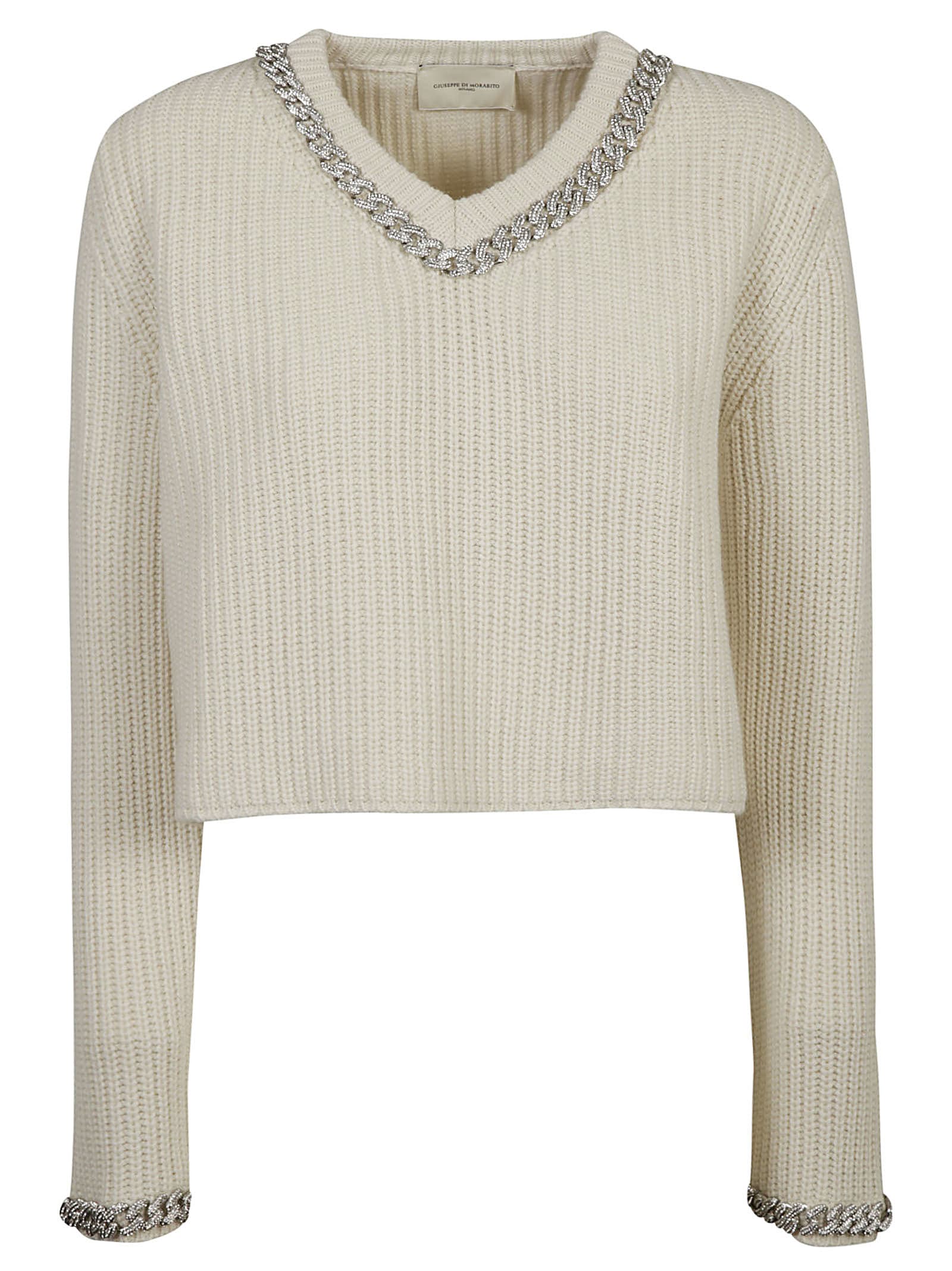 Giuseppe di Morabito Ribbed Knit Cropped Sweater