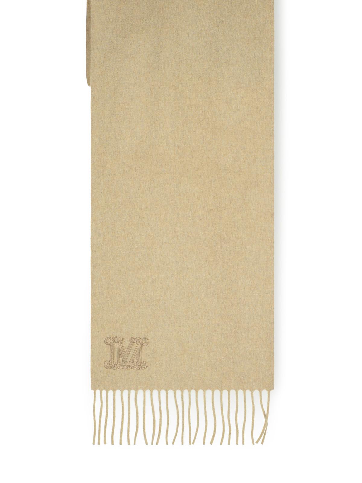 Shop Max Mara Wsdalia Beige Cashmere Scarf