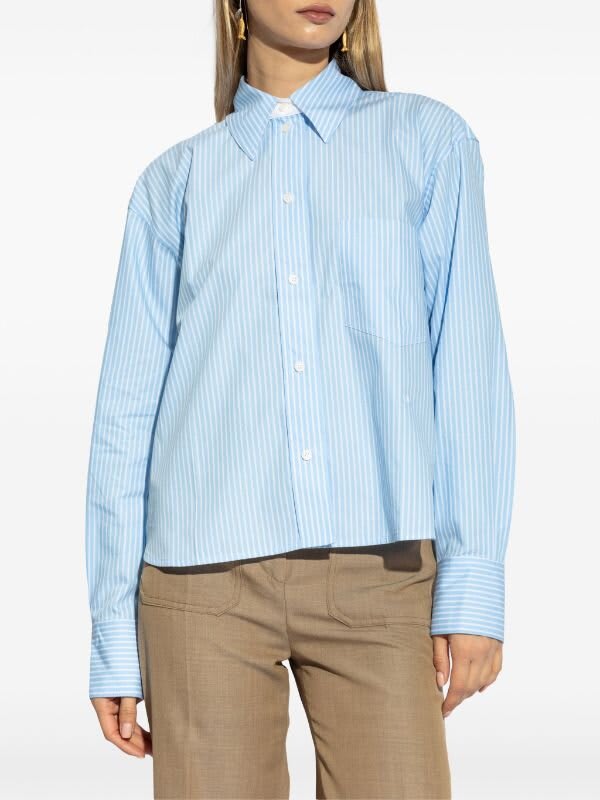 Shop Victoria Beckham Camicia Cropped In Marina White