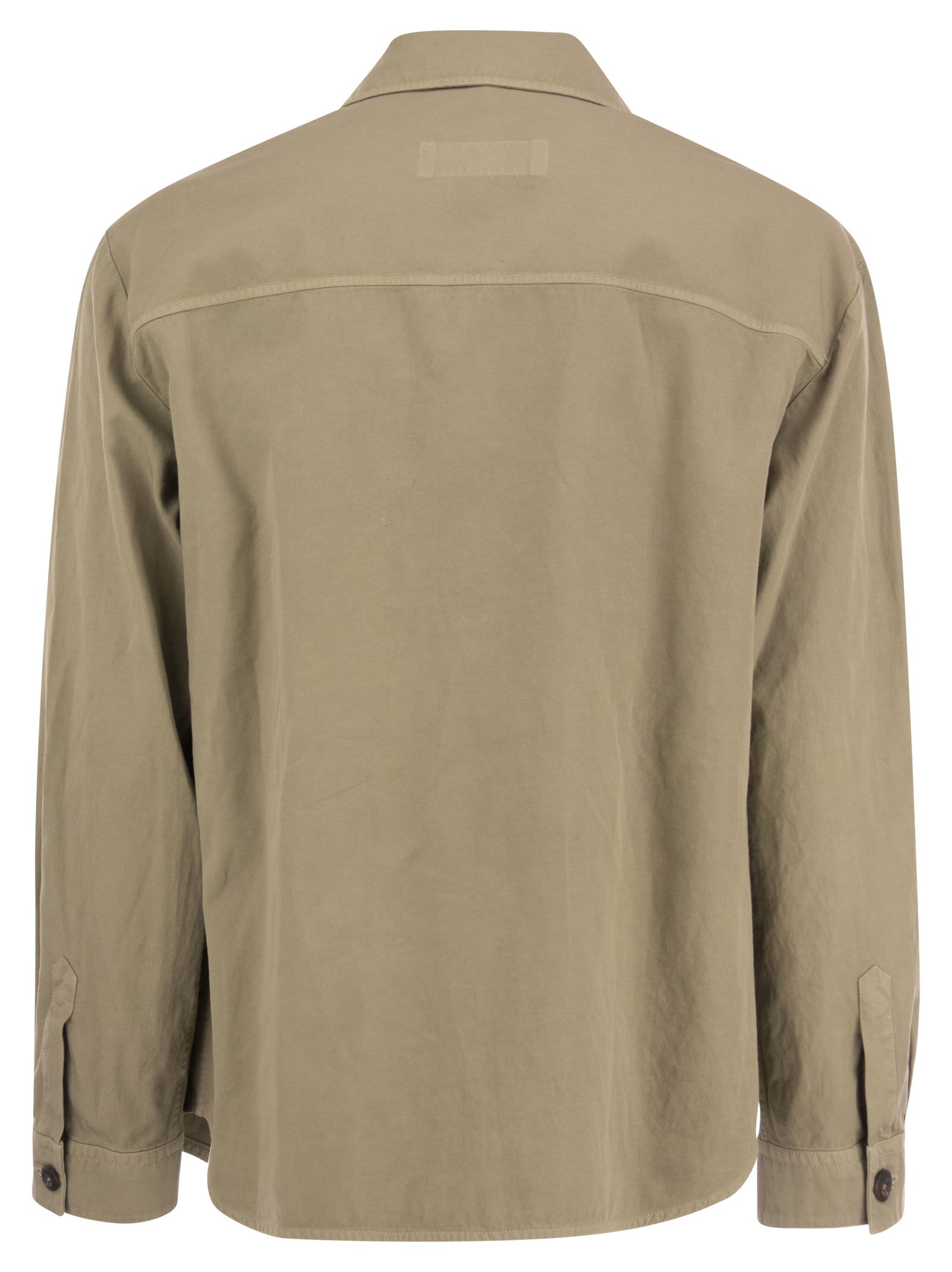 Shop Fay Lightweight Shirt-cut Jacket In Nocciola Chiaro