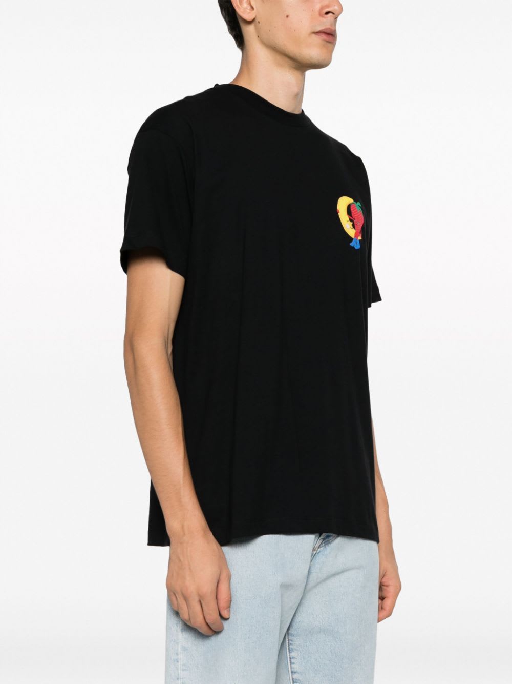 Sky High Farm Logo Cotton T-shirt In Black