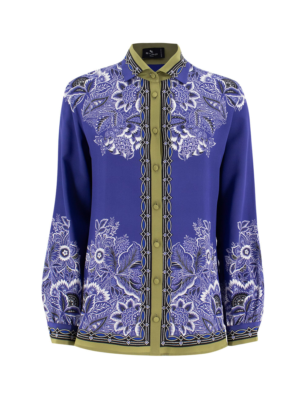 Etro Blouse In Print On Blue Base