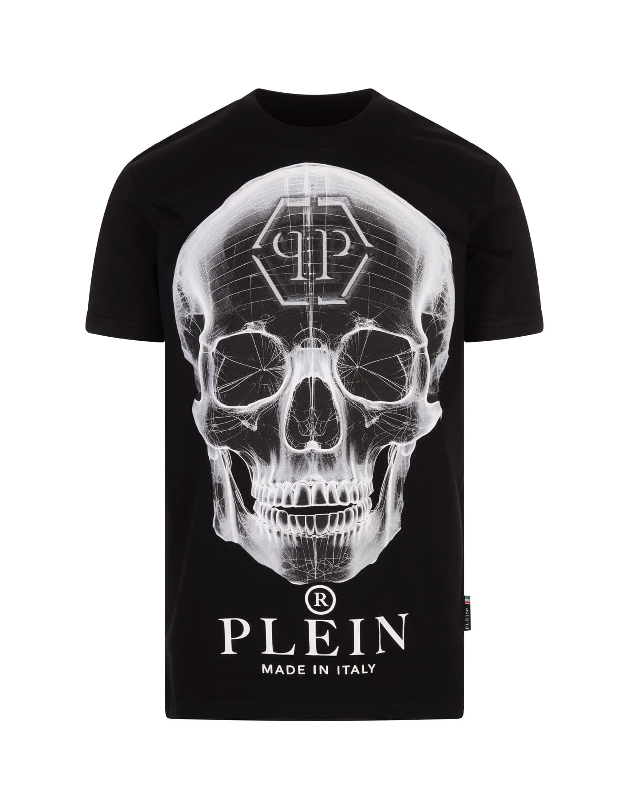 Philipp Plein Black Skull Ss Round Neck T-shirt