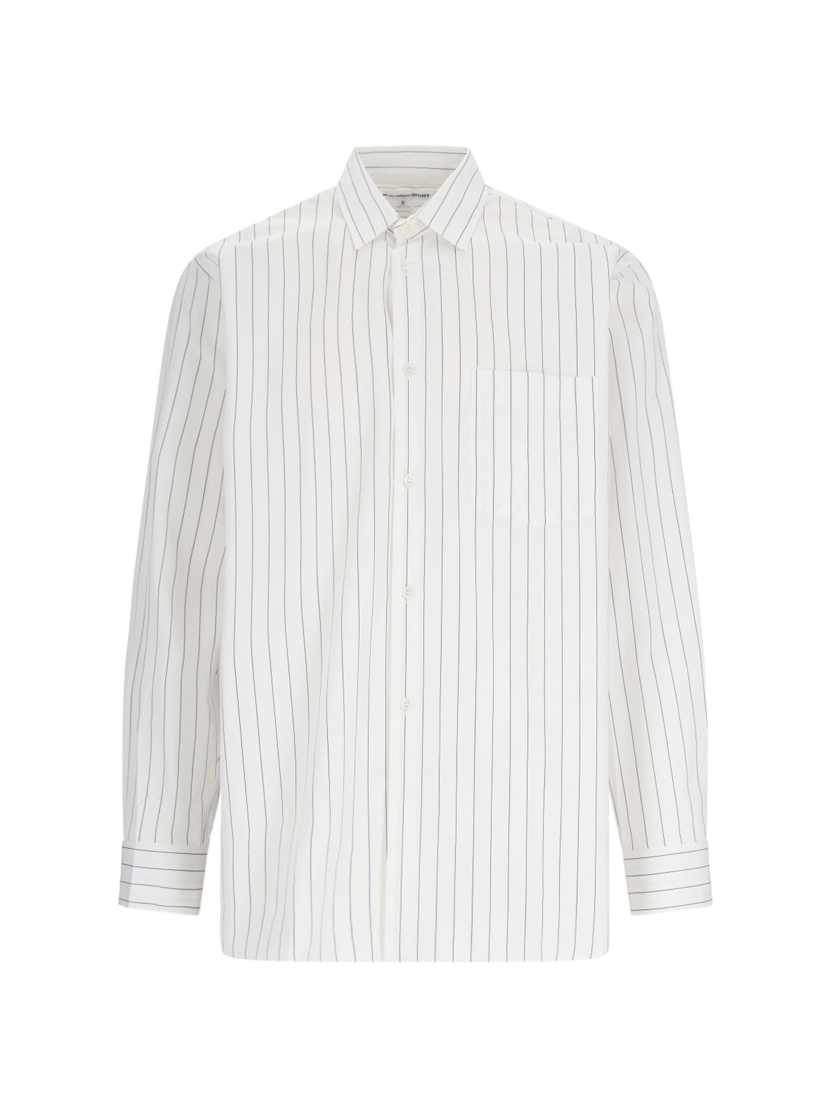 Shop Comme Des Garçons Striped Shirt In White