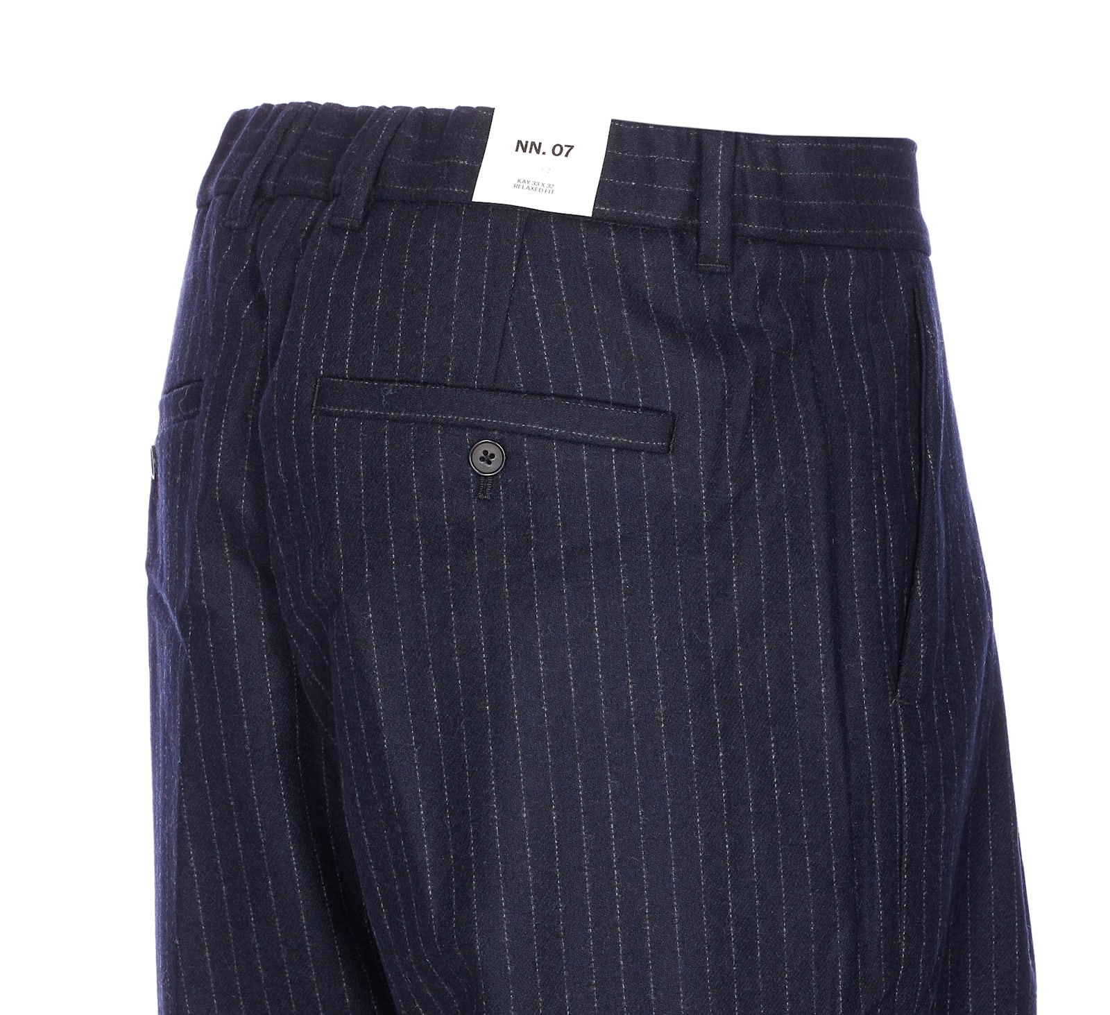 Nn07 Pinstripe-pattern Trousers In Blue