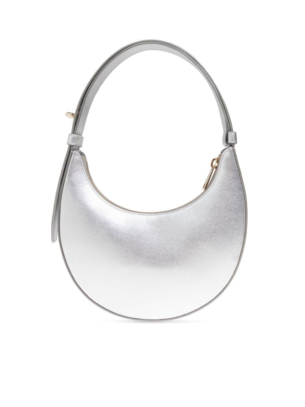 Shop Furla Delizia Mini Shoulder Bag In Silver