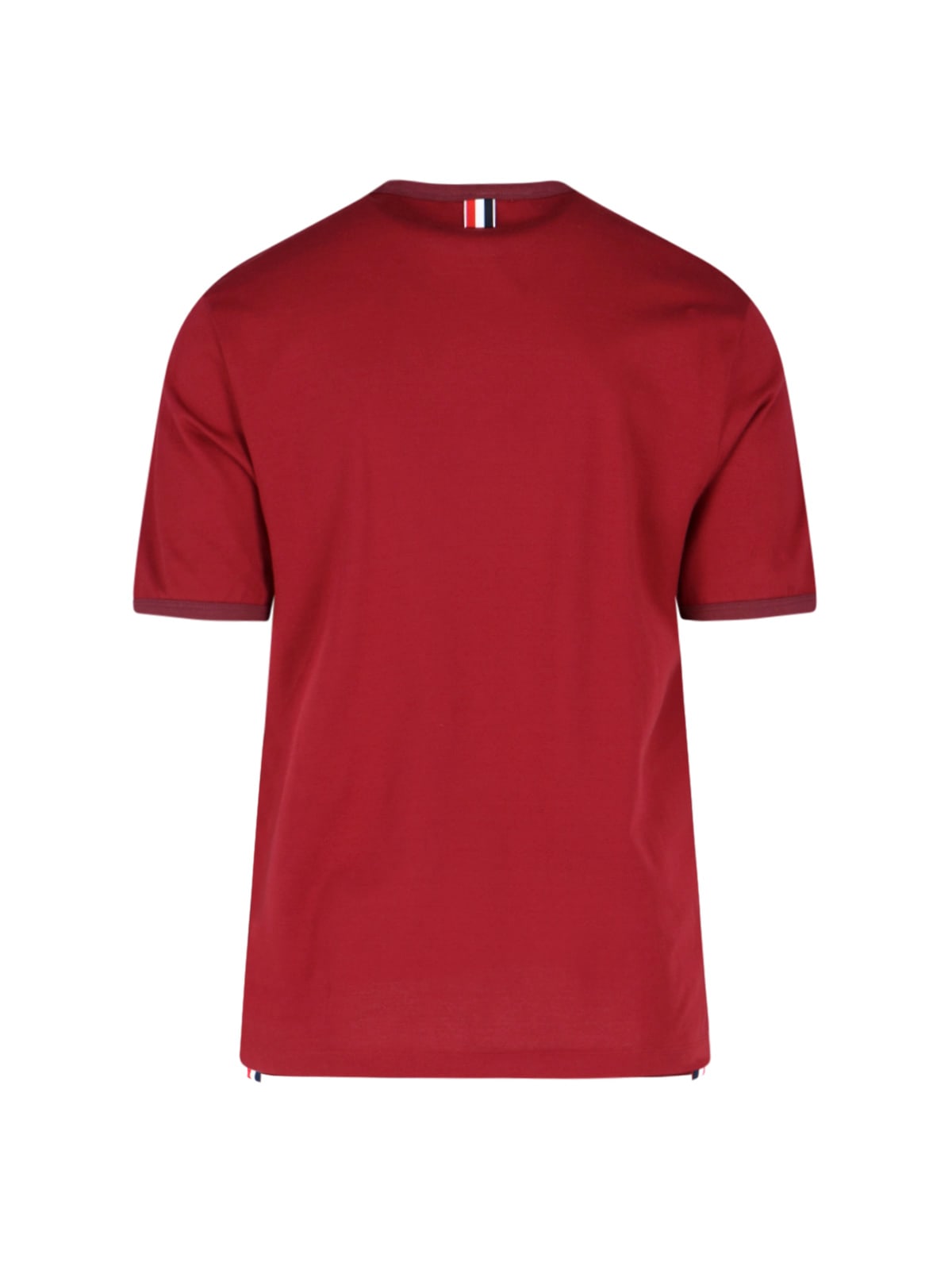 Shop Thom Browne Ringer T-shirt In Red