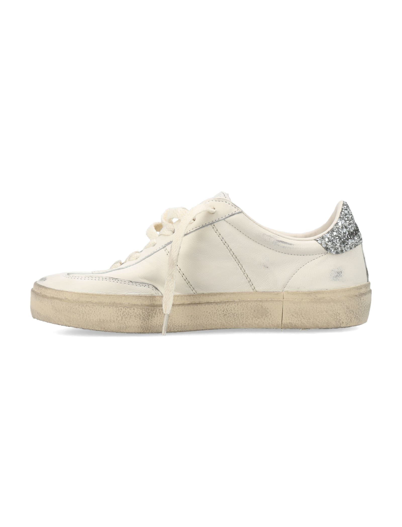 Shop Golden Goose Soul-star Glitter Sneaker In White Glitter