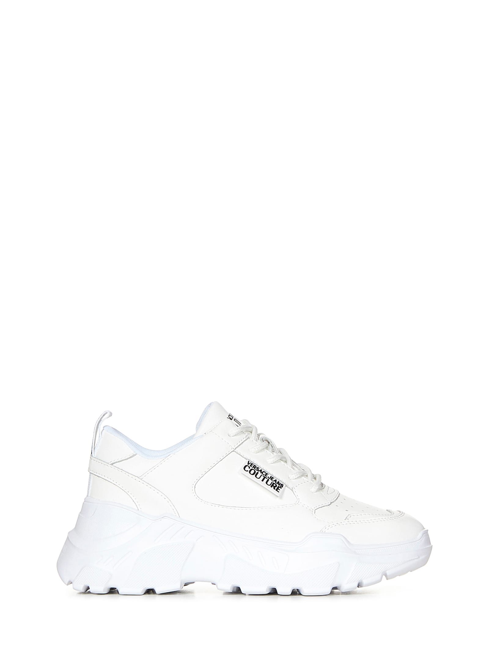 Shop Versace Jeans Couture Speedtrack Sneakers In White