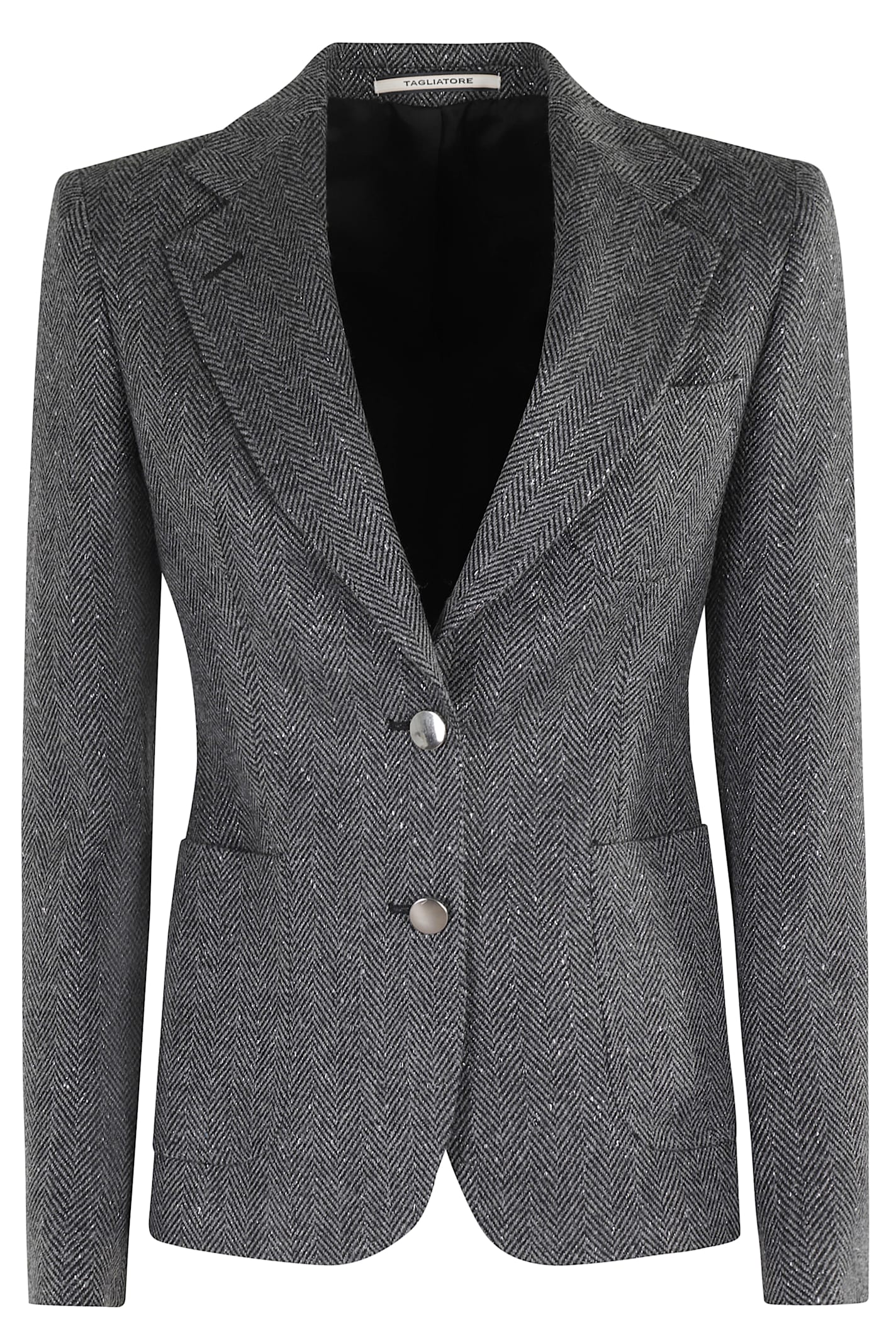 Tagliatore Classic Single-breasted Tailored Jacket In Gray