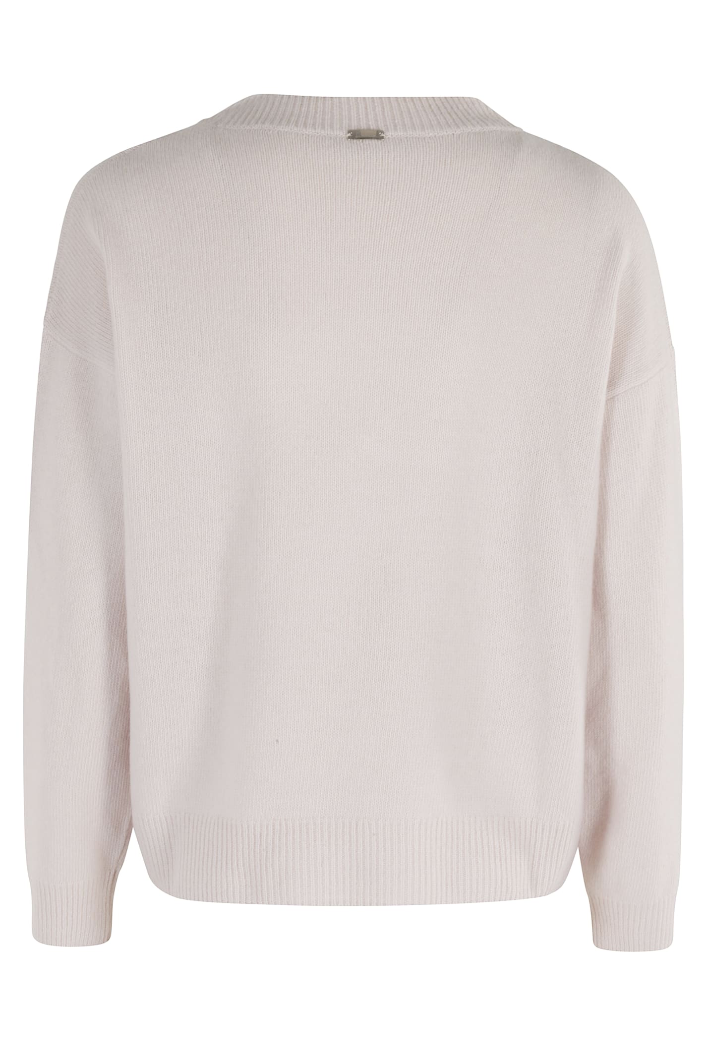 Herno Round-neck Wool Sweater In Pink