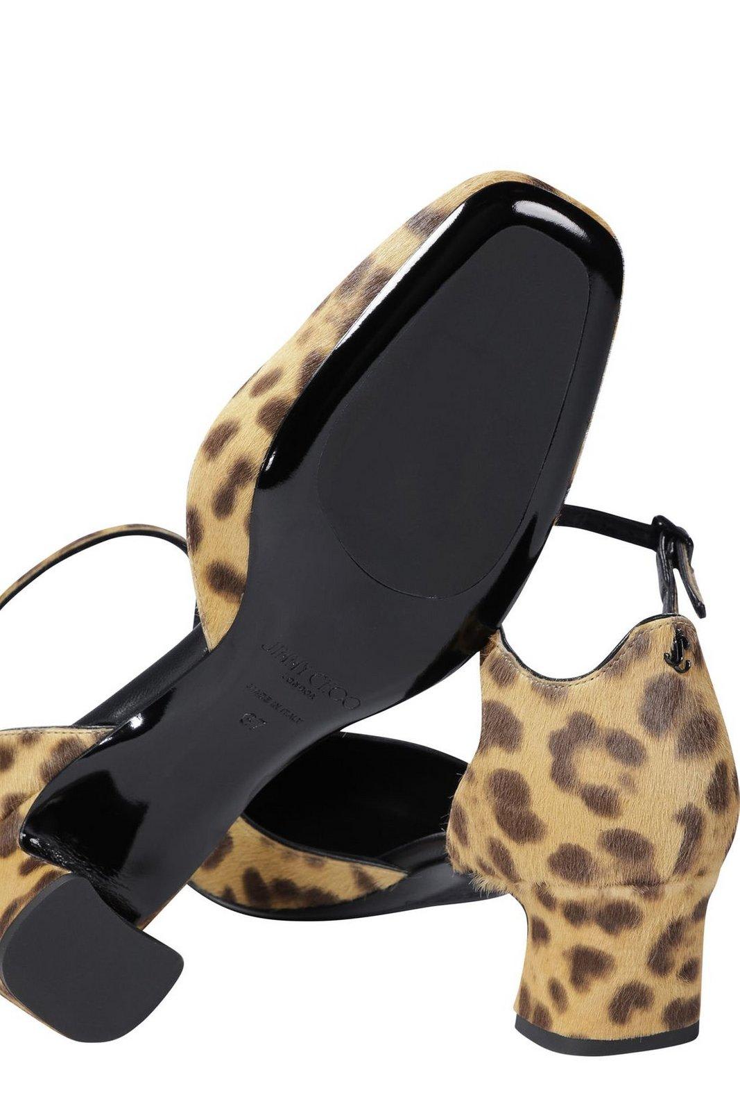 Shop Jimmy Choo Pixie Ankle-strap Mary Janes Pumpms In Brown