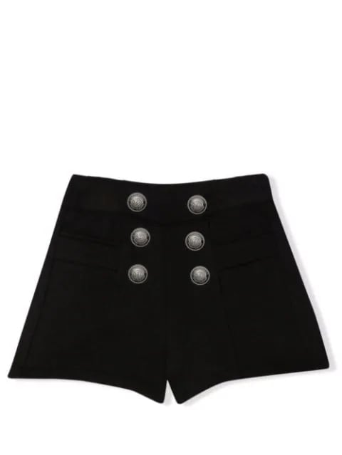 Balmain Shorts With Embossed Buttons