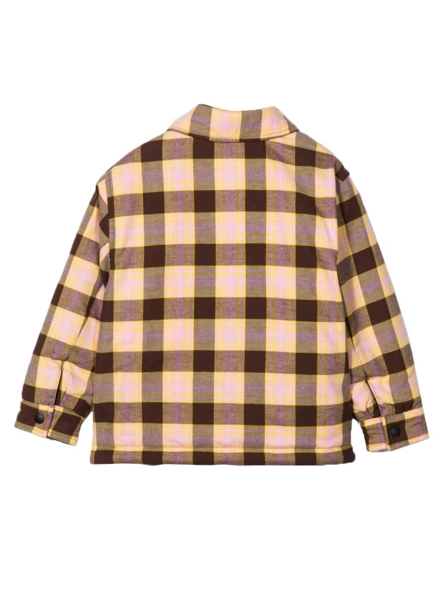 Shop Palm Angels Check Padded Reversible Shirt In Multicolour