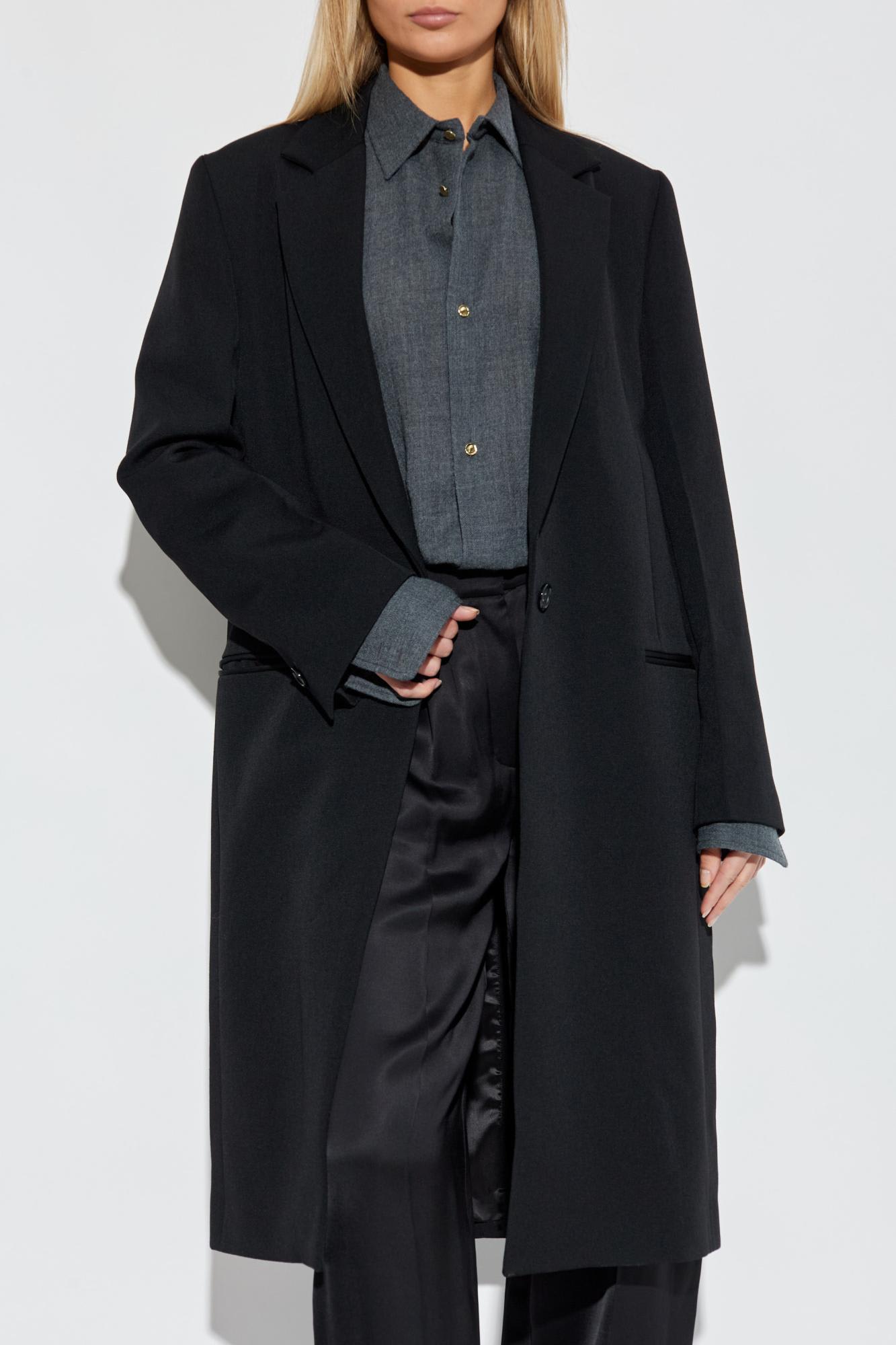 Totême Toteme Coat With Single Vent In Black