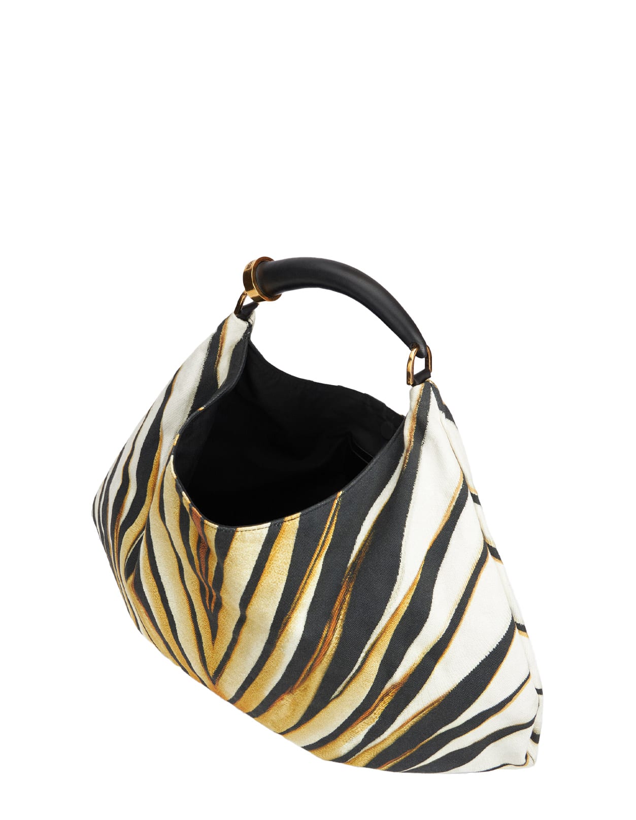 Shop Roberto Cavalli Large Canvas Hand Bag In Multicolour