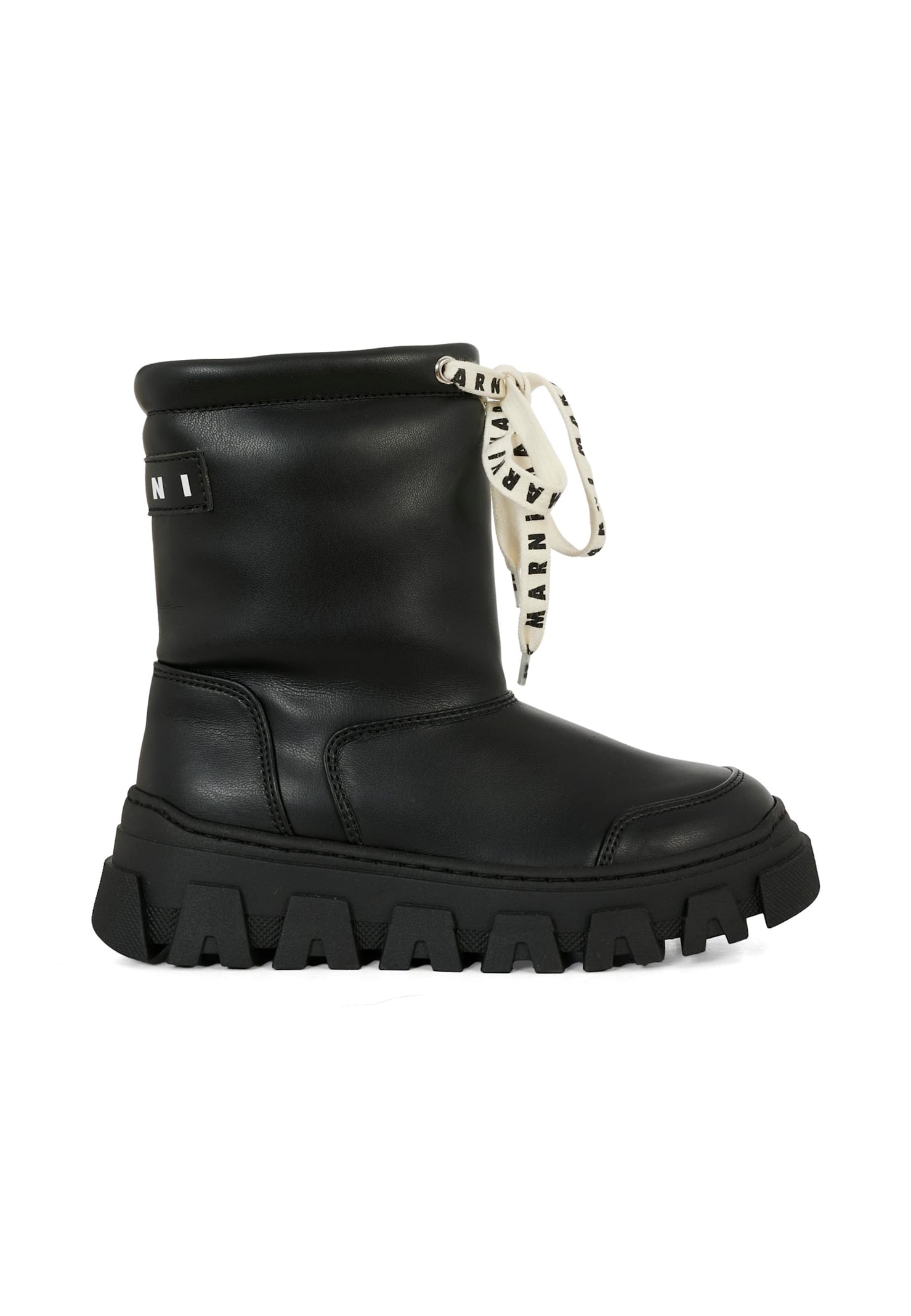 Marni Lace-up Ankle Boots In Black