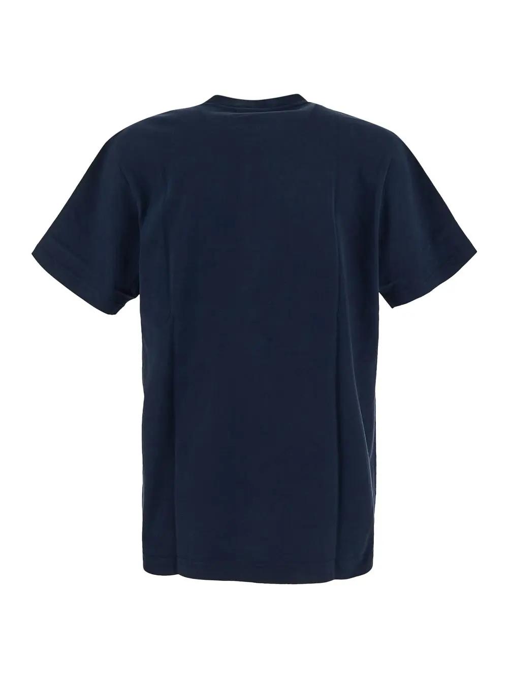 Shop Maison Kitsuné Cotton T-shirt In Ink Blue