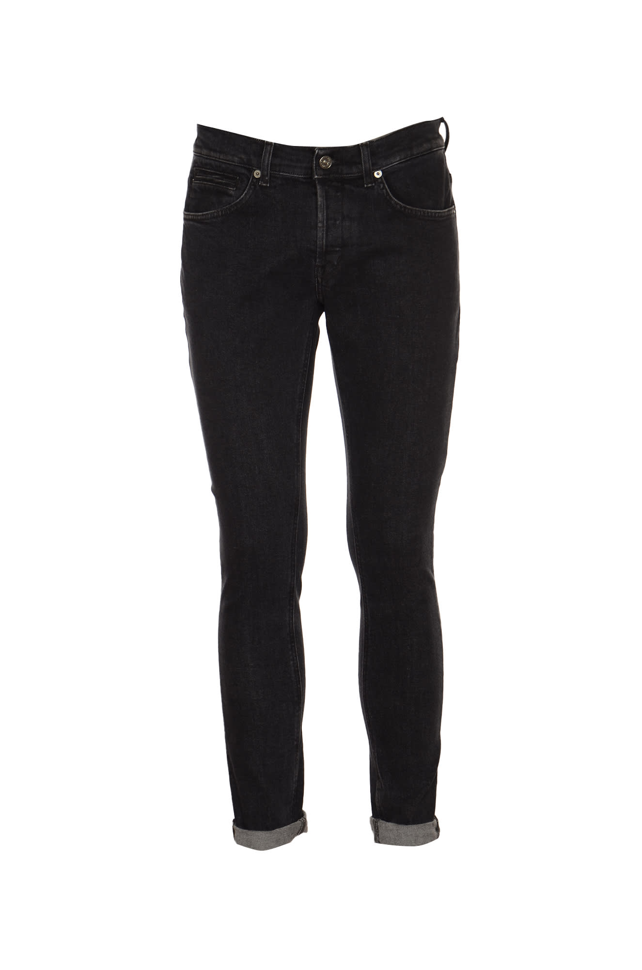 Shop Dondup Button-fitted Jeans In Denim