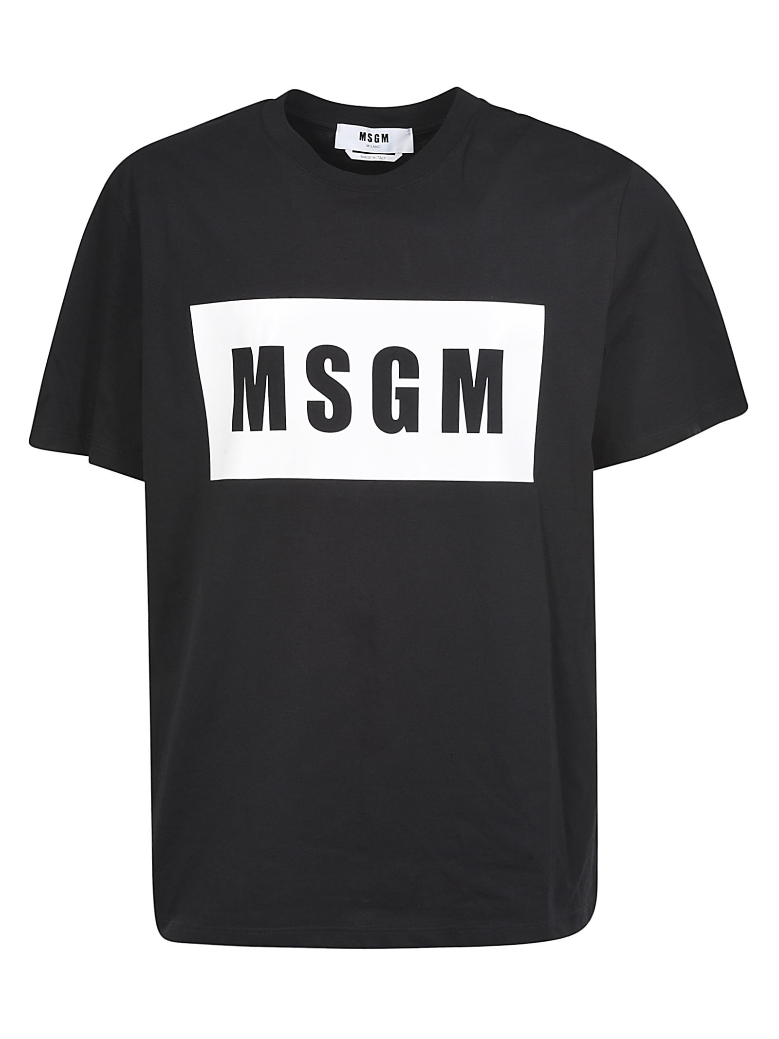 Msgm Cotton T-shirt In Black/white