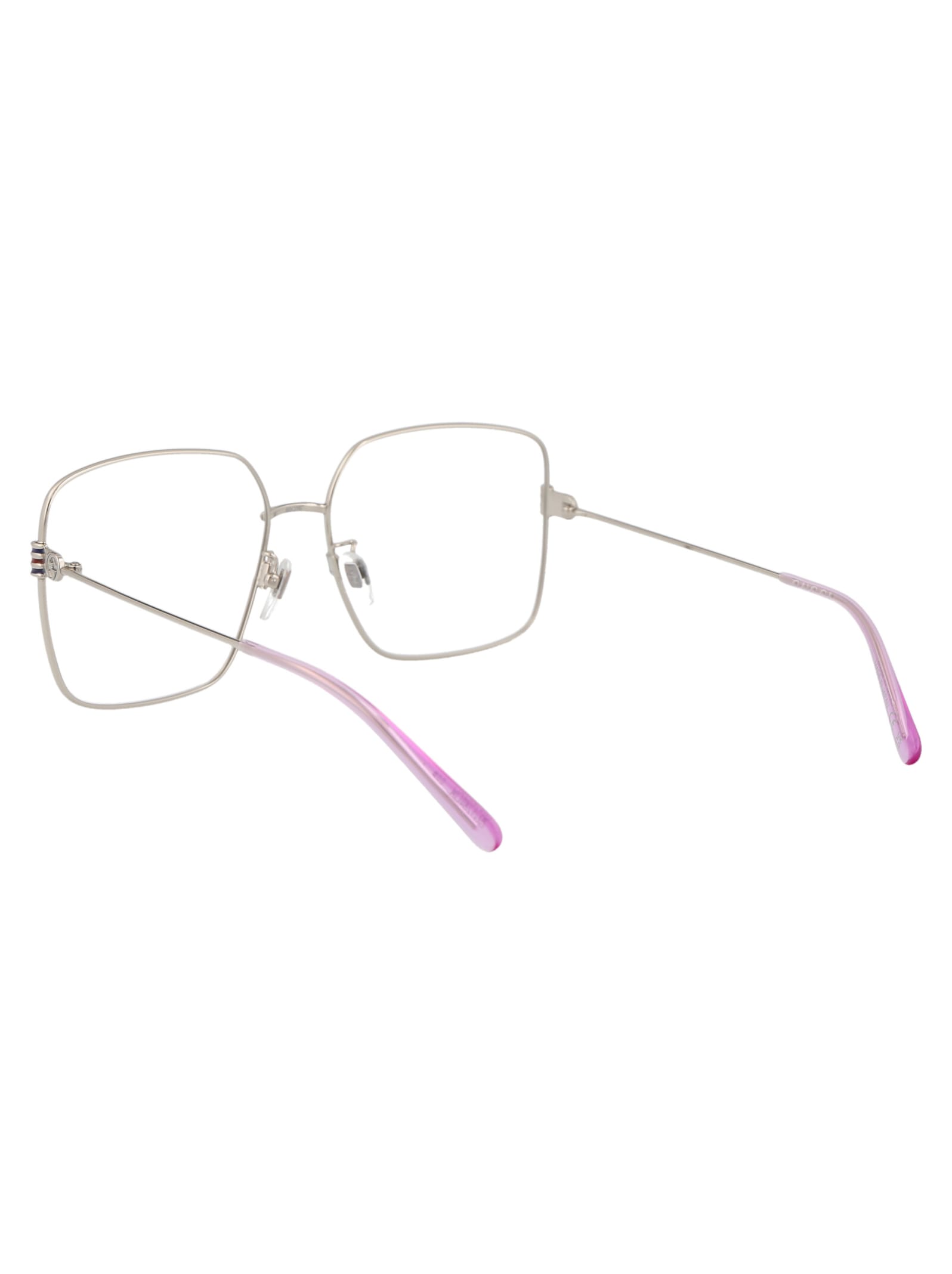 Shop Gucci Gg1284oa Glasses In 002 Silver Silver Transparent