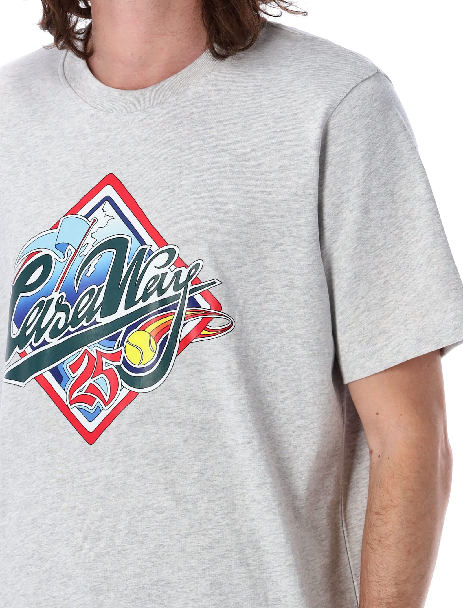 Casablanca Casa Way World Series Printed T-shirt In Gray