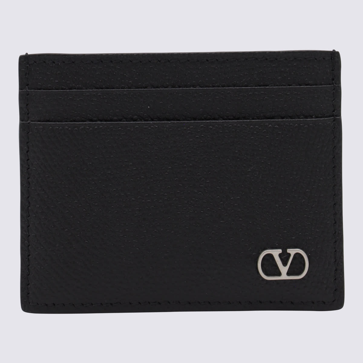 Valentino Garavani Black Leather Card Holder