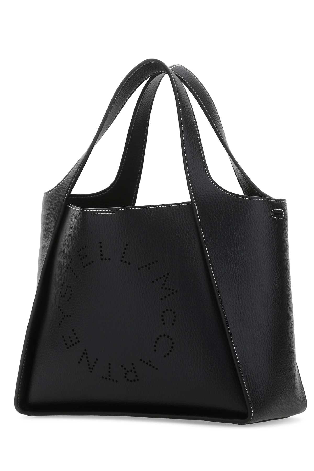 Shop Stella Mccartney Black Alter Mat Stella Logo Shoulder Bag In 1000