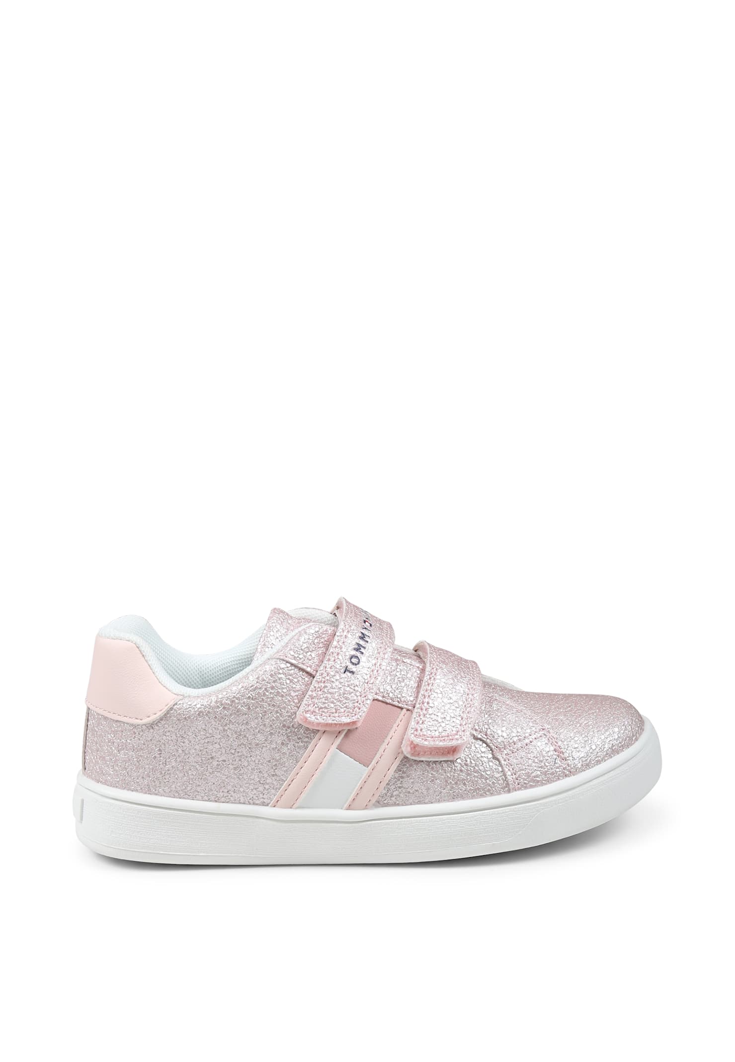 Shop Tommy Hilfiger Pink Sneakers For Girl With Logo