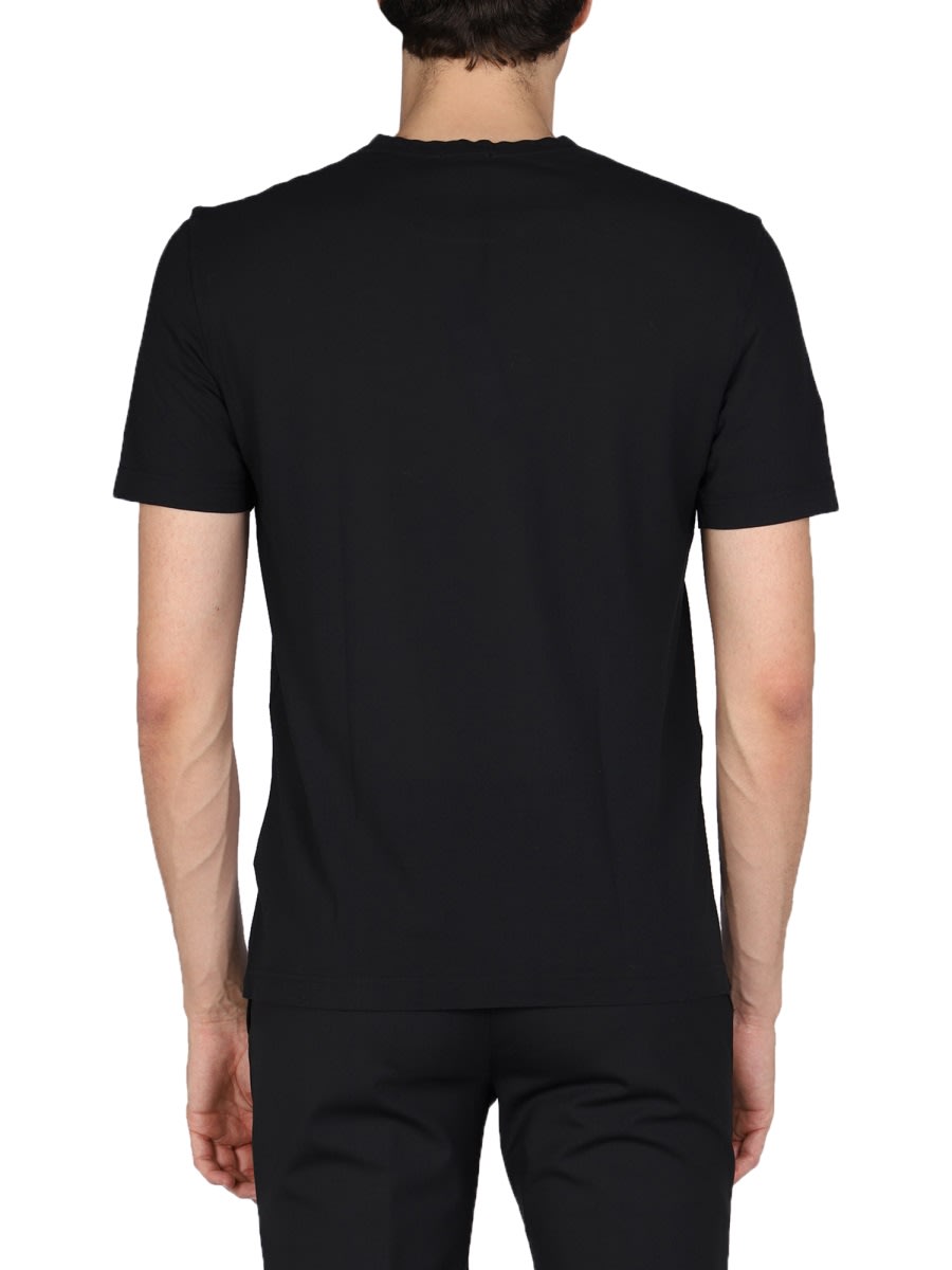 Shop Drumohr Logo T-shirt In Black