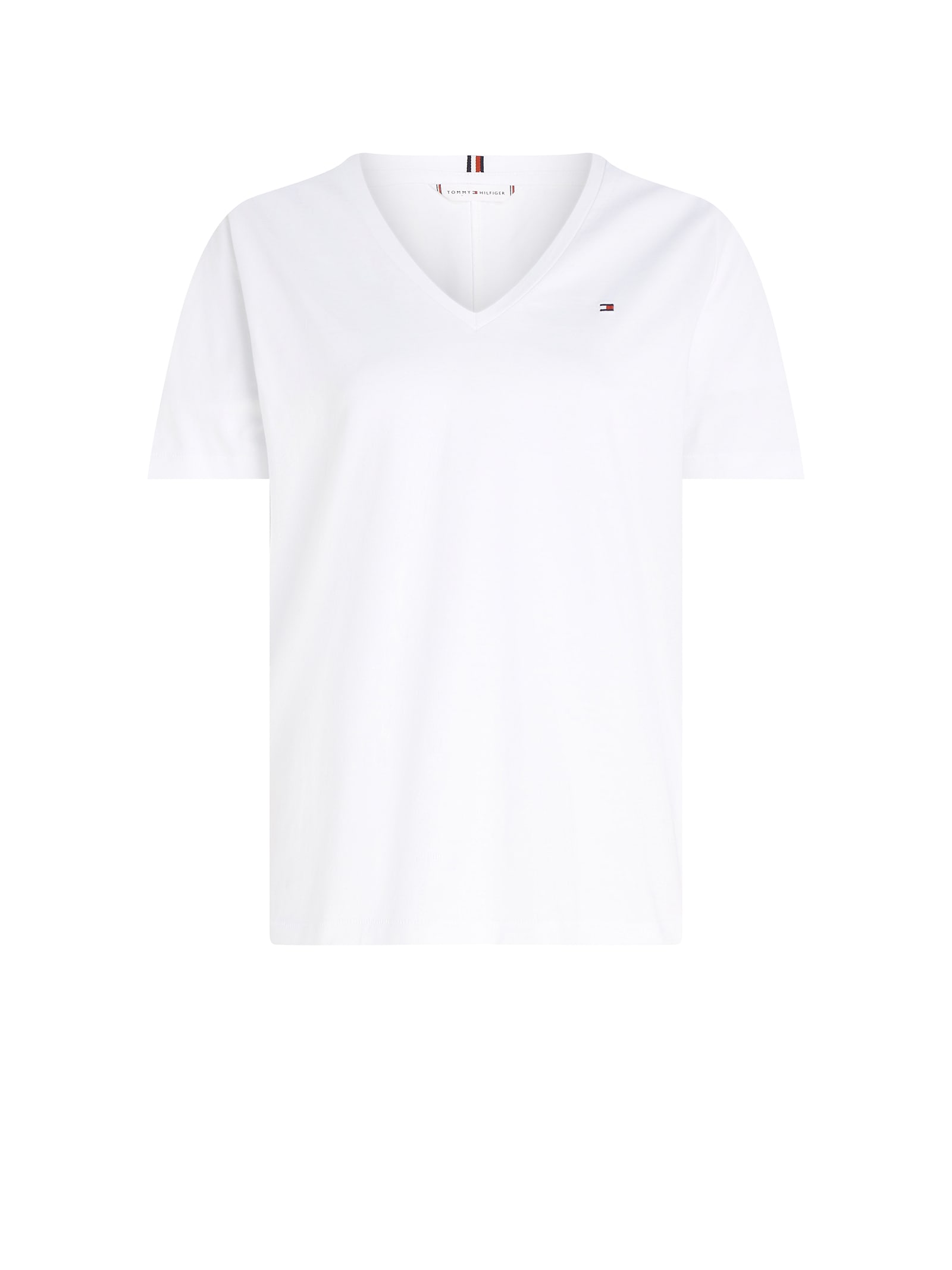 Tommy Hilfiger Modern T-shirt With V-neckline In Optic White