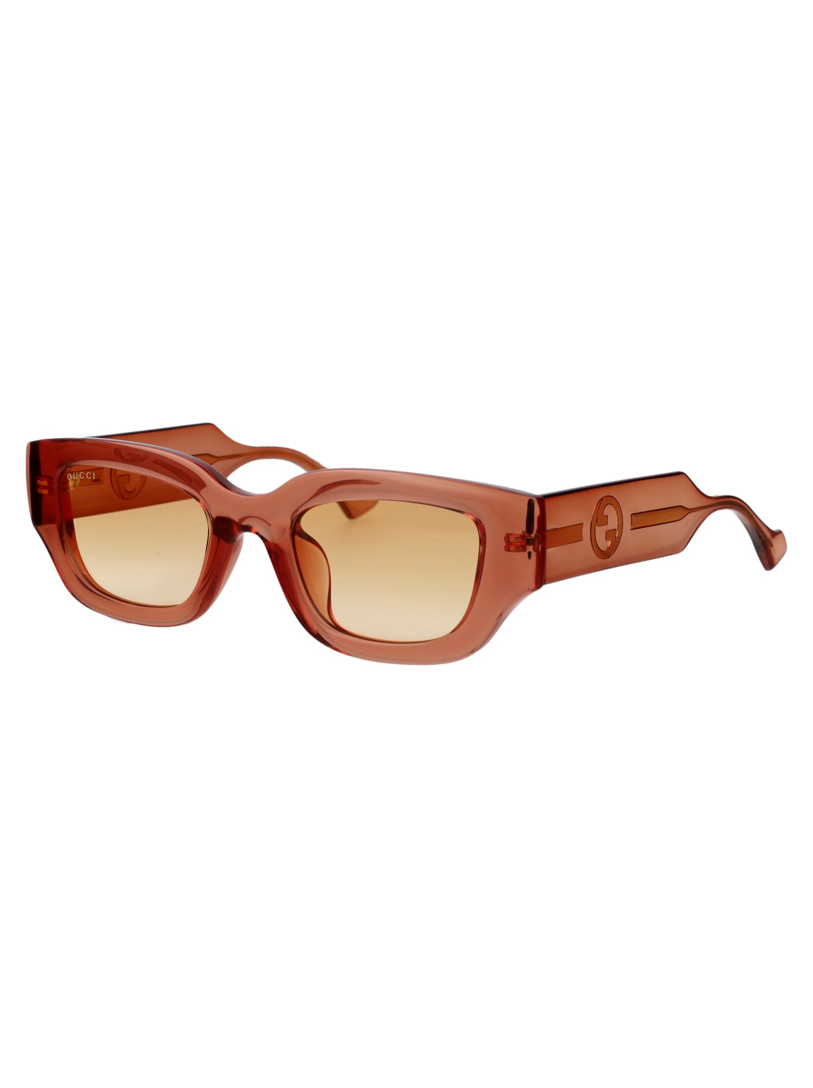 Shop Gucci Gg1558sk Sunglasses In 004 Brown Brown Orange