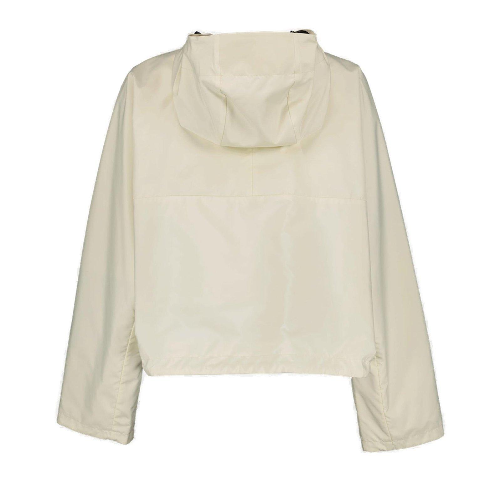 Shop Fendi Zip-up Hooded Reversible Jacket In White