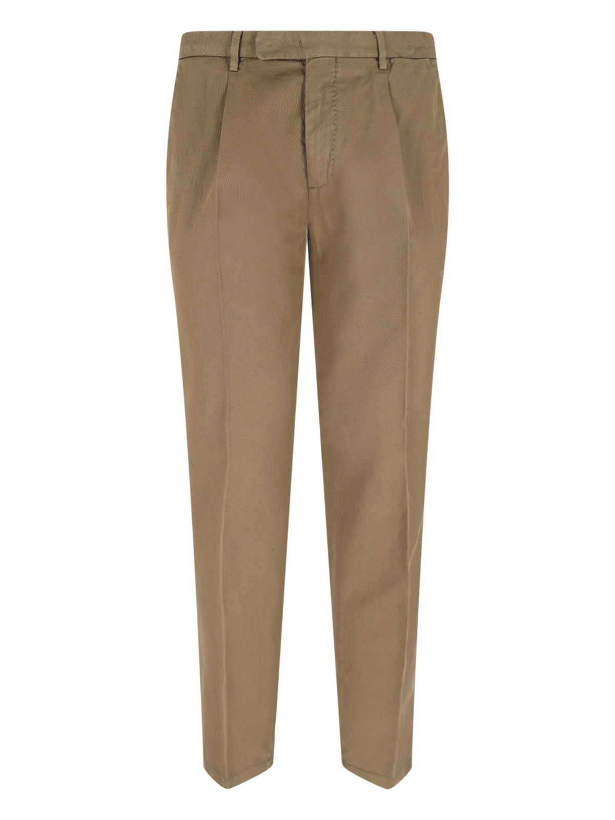 Boglioli Light Brown Linen Double-breasted Suit